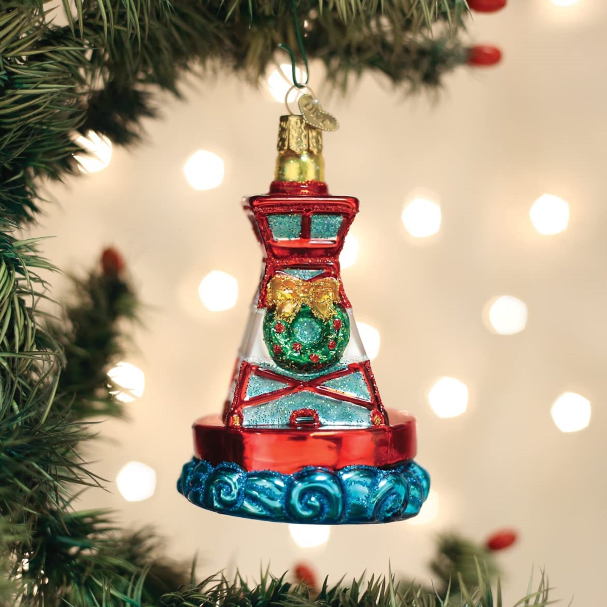 Old World Christmas Blown Glass Ornament for Christmas Tree, Buoy