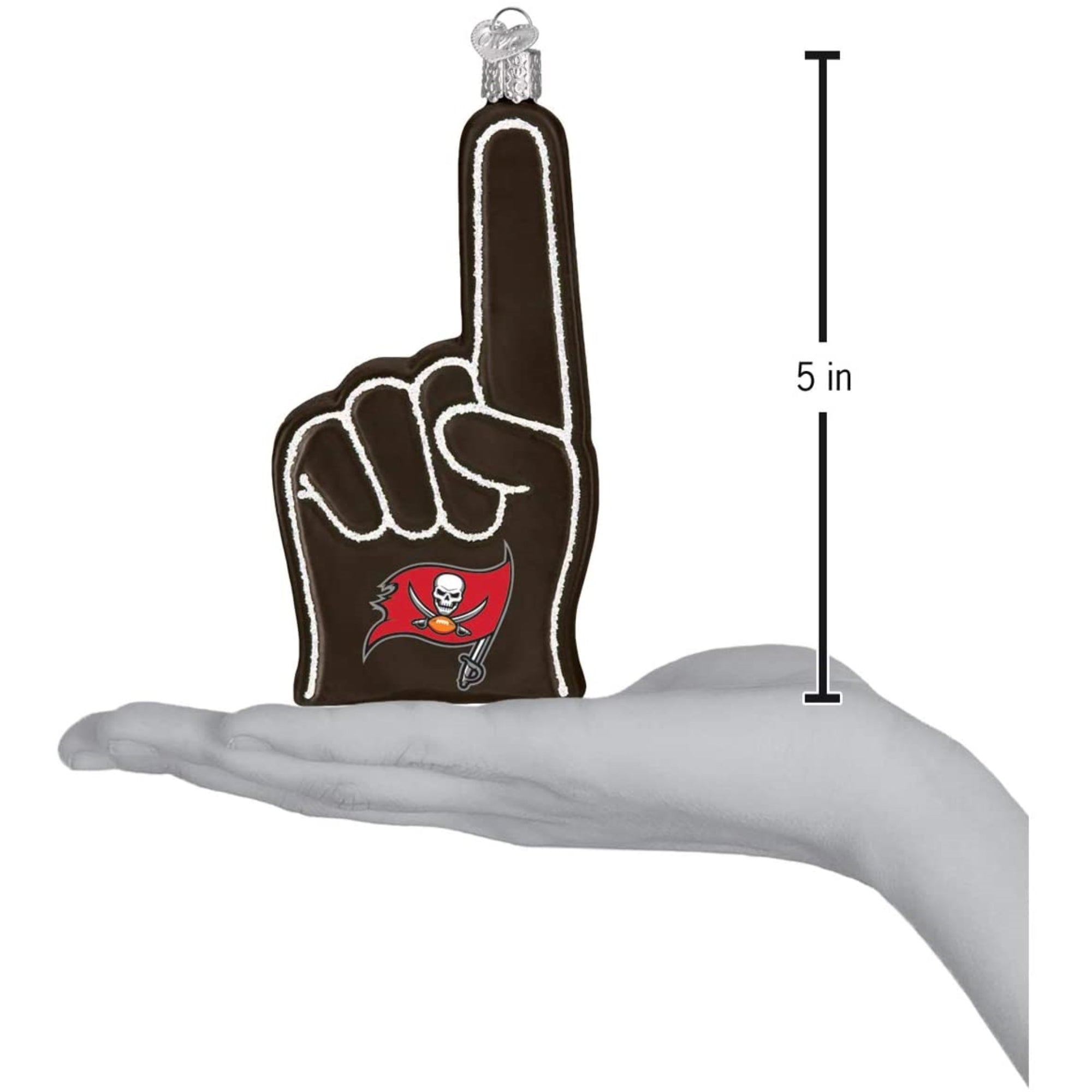 Old World Christmas Tampa Bay Buccaneers Foam Finger Ornament For Christmas Tree