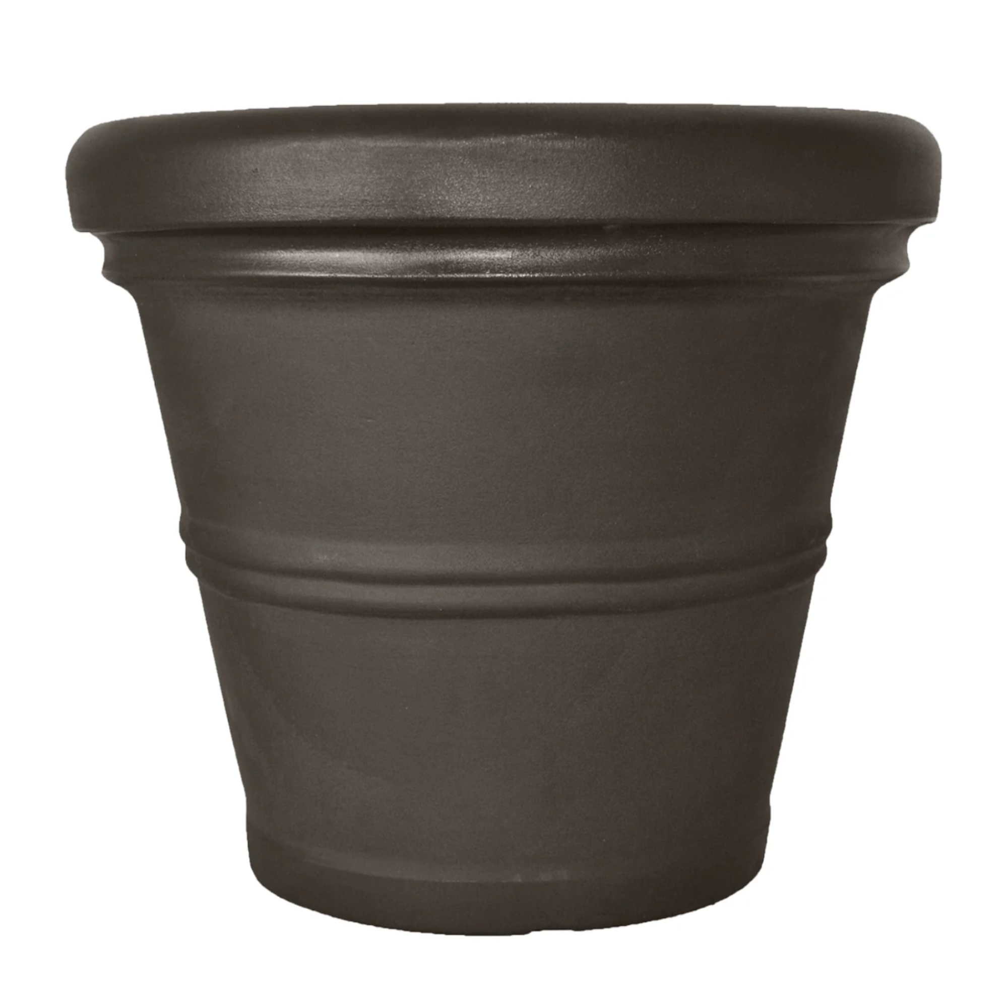 Tusco Products Rolled Rim Round Plastic Planter