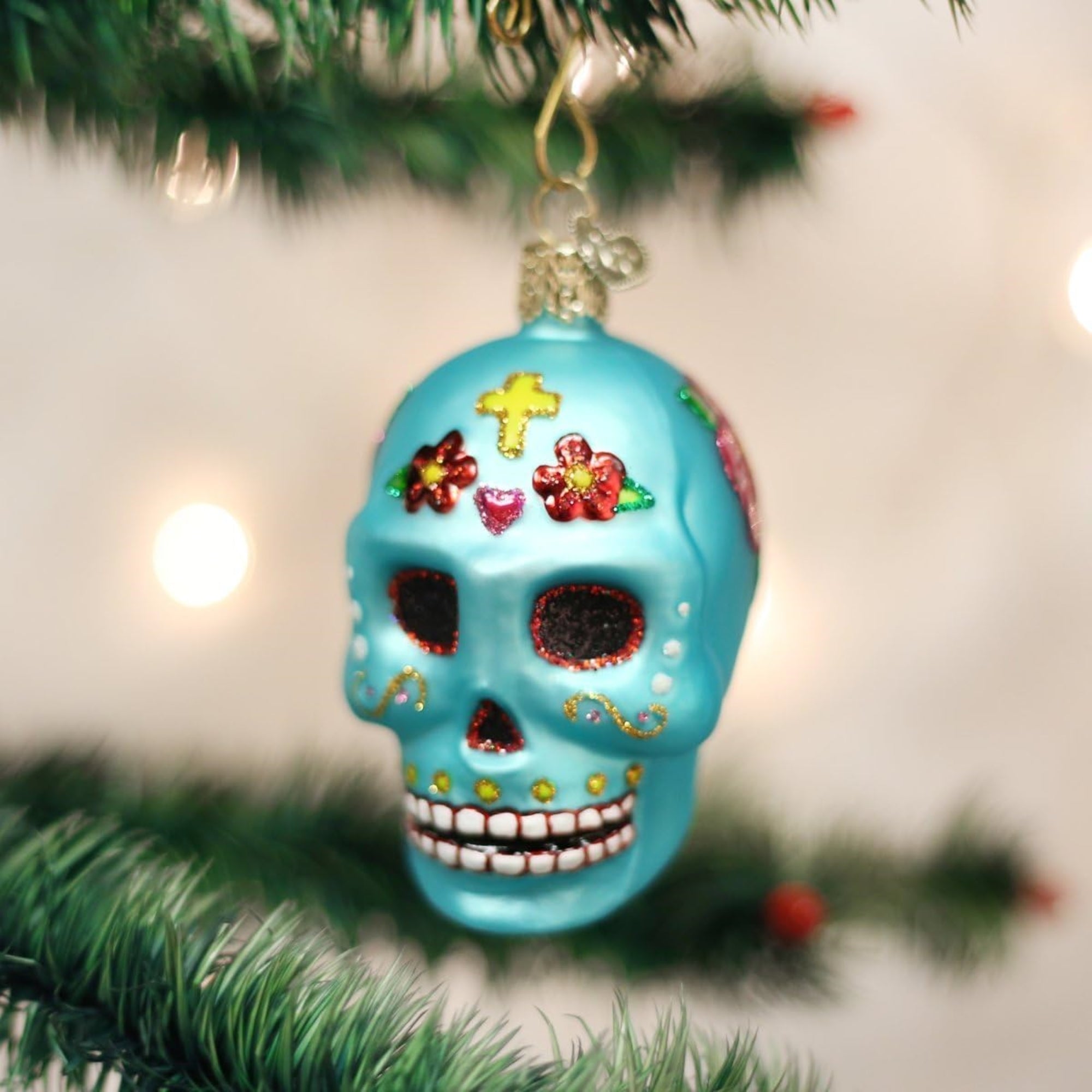 Old World Christmas Blown Glass Ornament for Christmas Tree, Day Of The Dead (with OWC Gift Box)