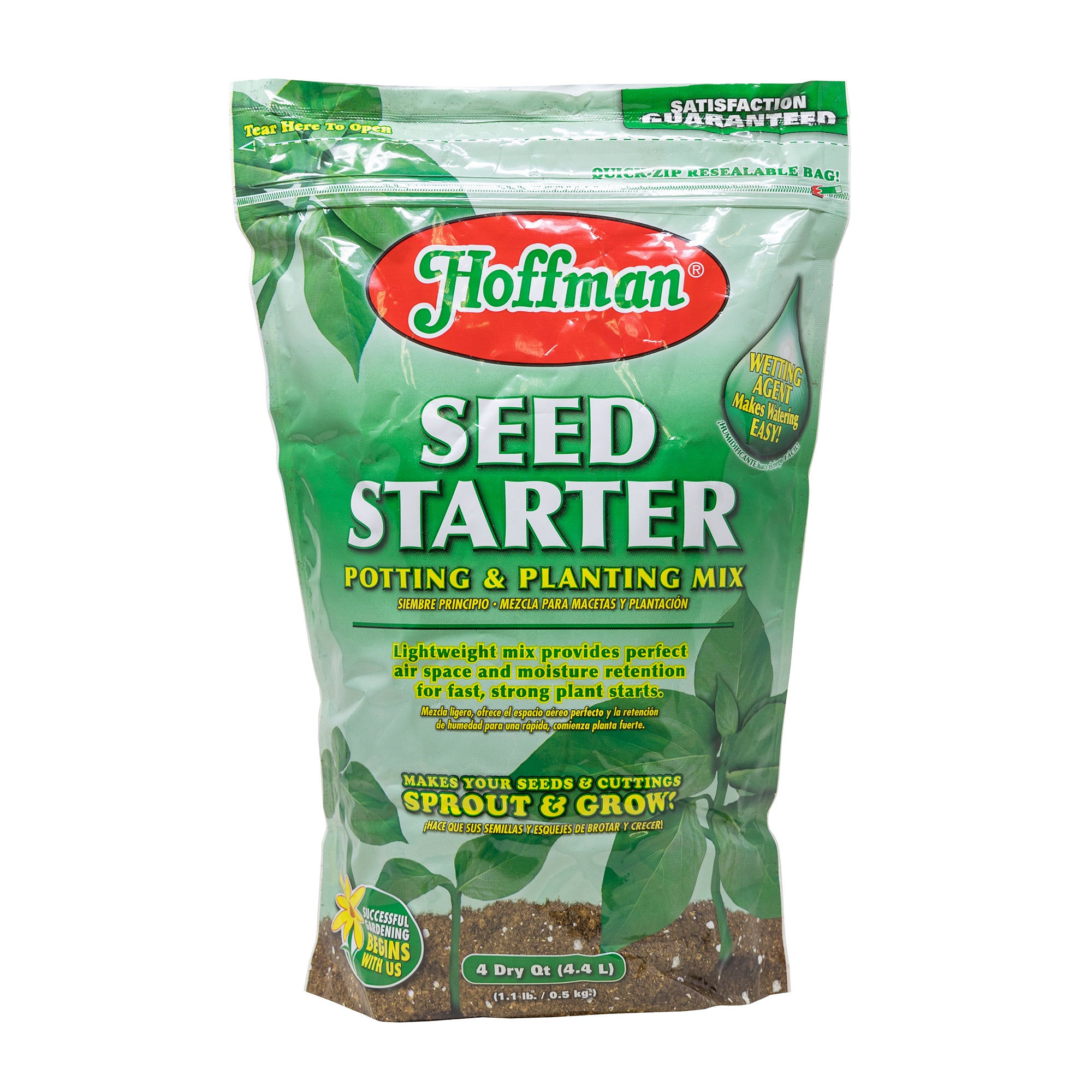 Hoffman Seed Starter Potting & Planting Mix with Wetting Agent for Moisture Retention