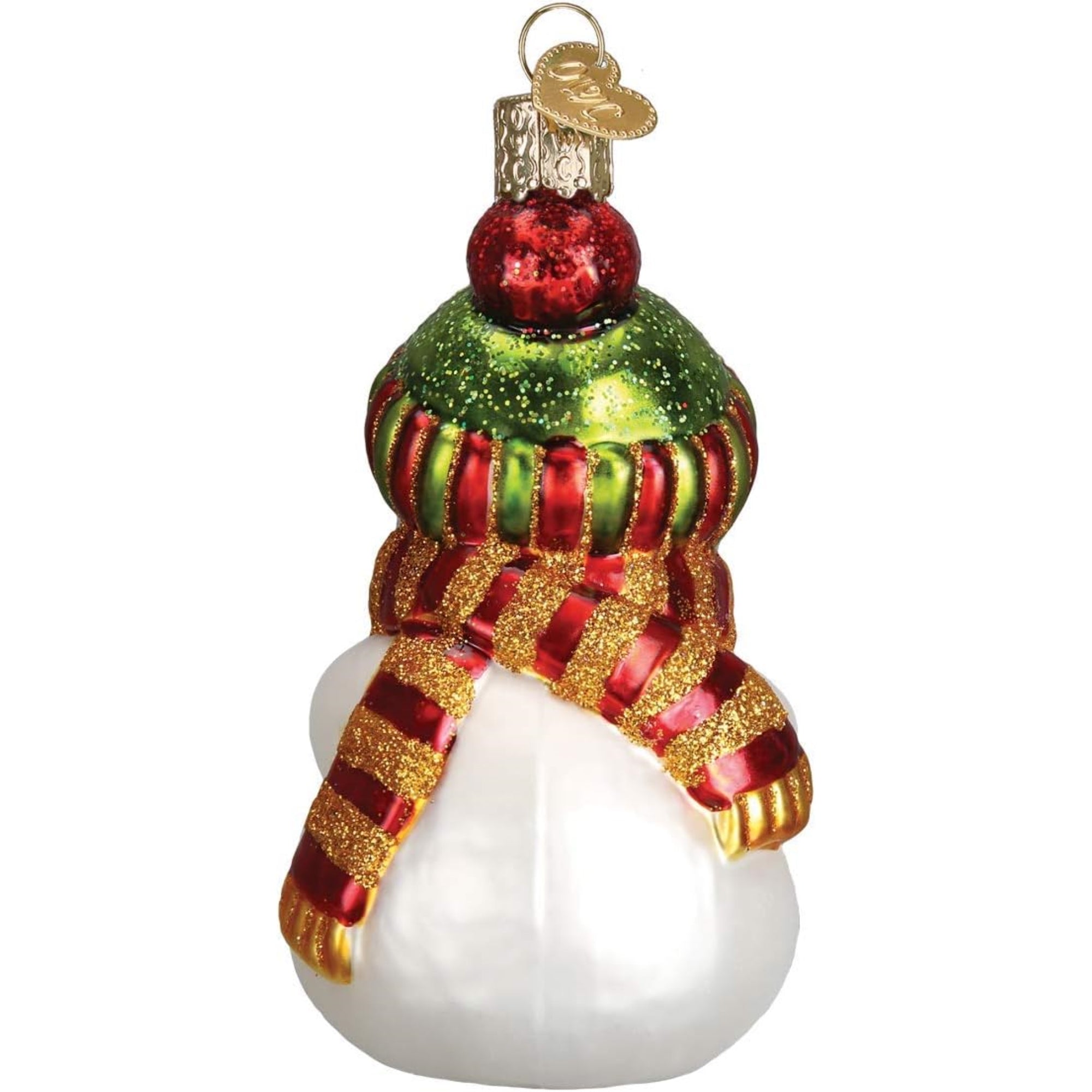 Old World Christmas Blown Glass Ornament for Christmas Tree, Snowman with Cocoa