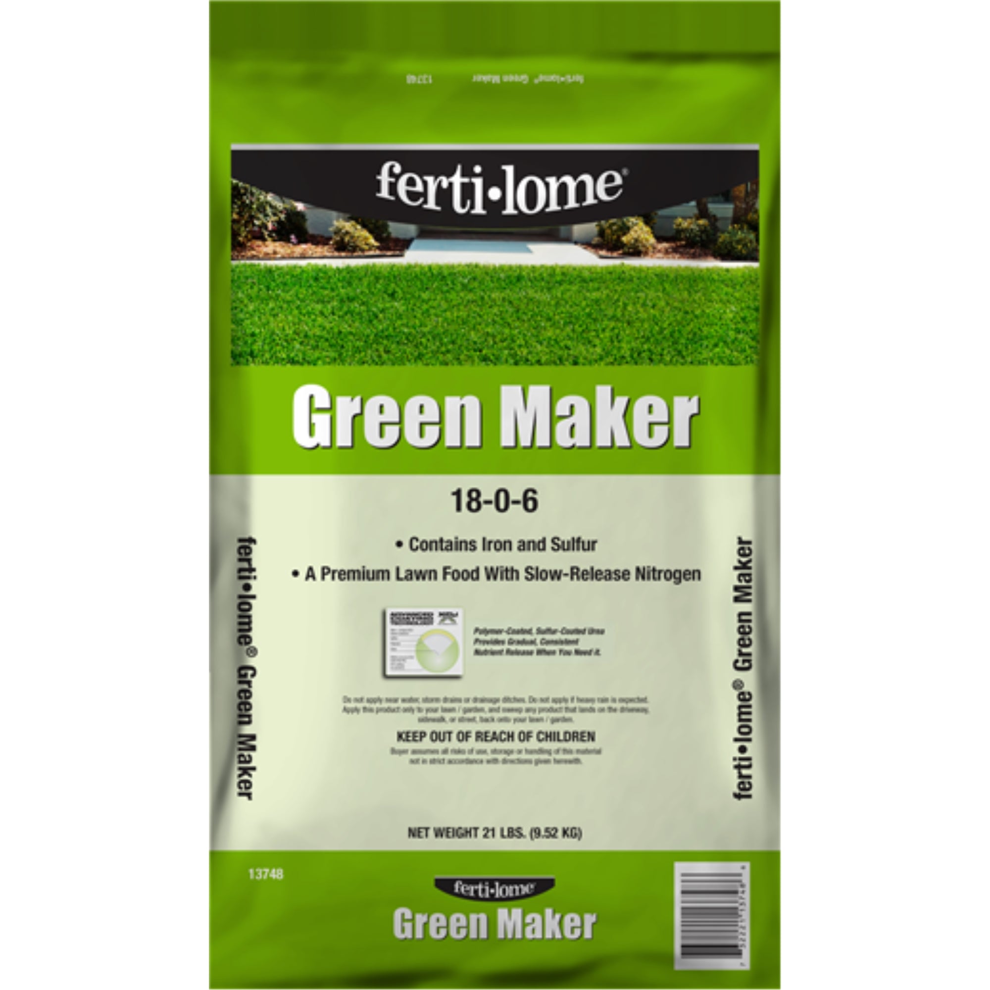 Fertilome Green Maker 18-0-6 Premium Lawn Food, 21 lb