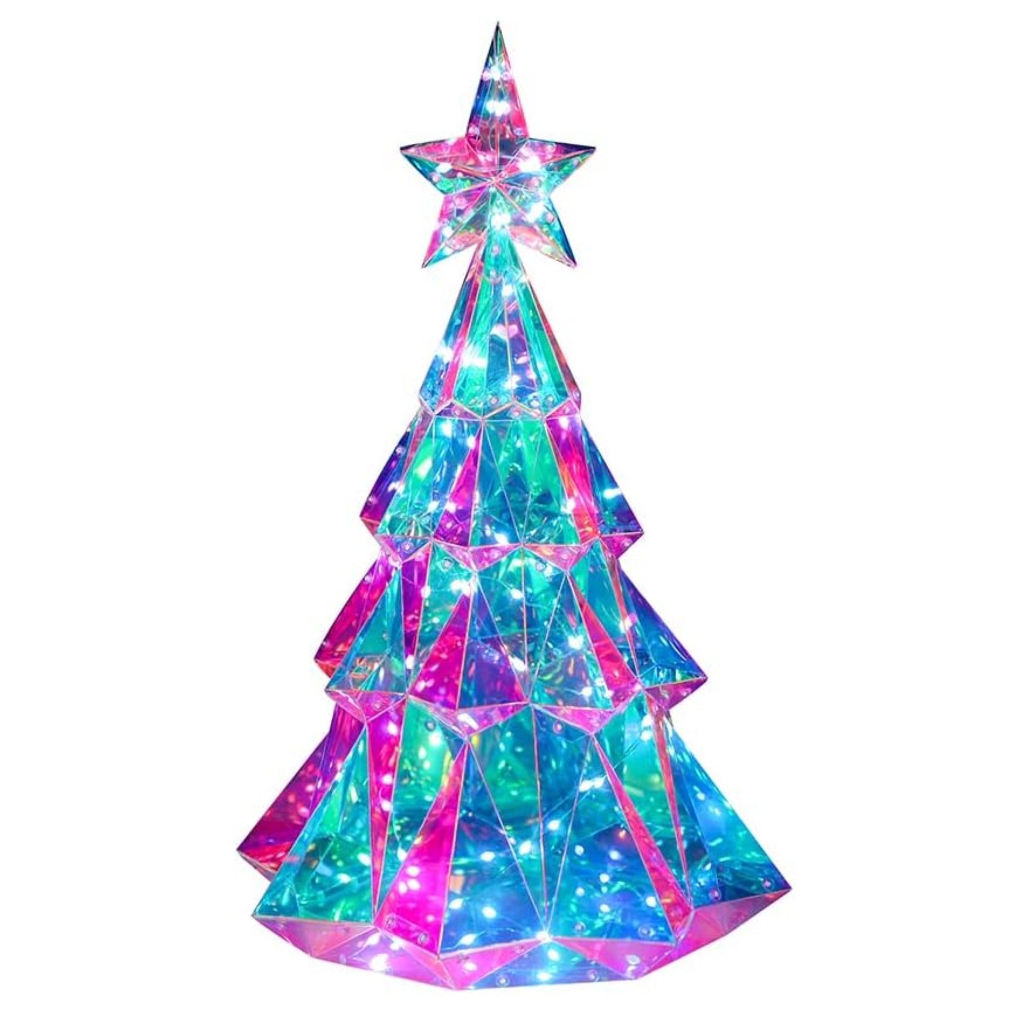 Kurt Adler Pre-Lit Iridescent Smart Christmas Tree, 20in