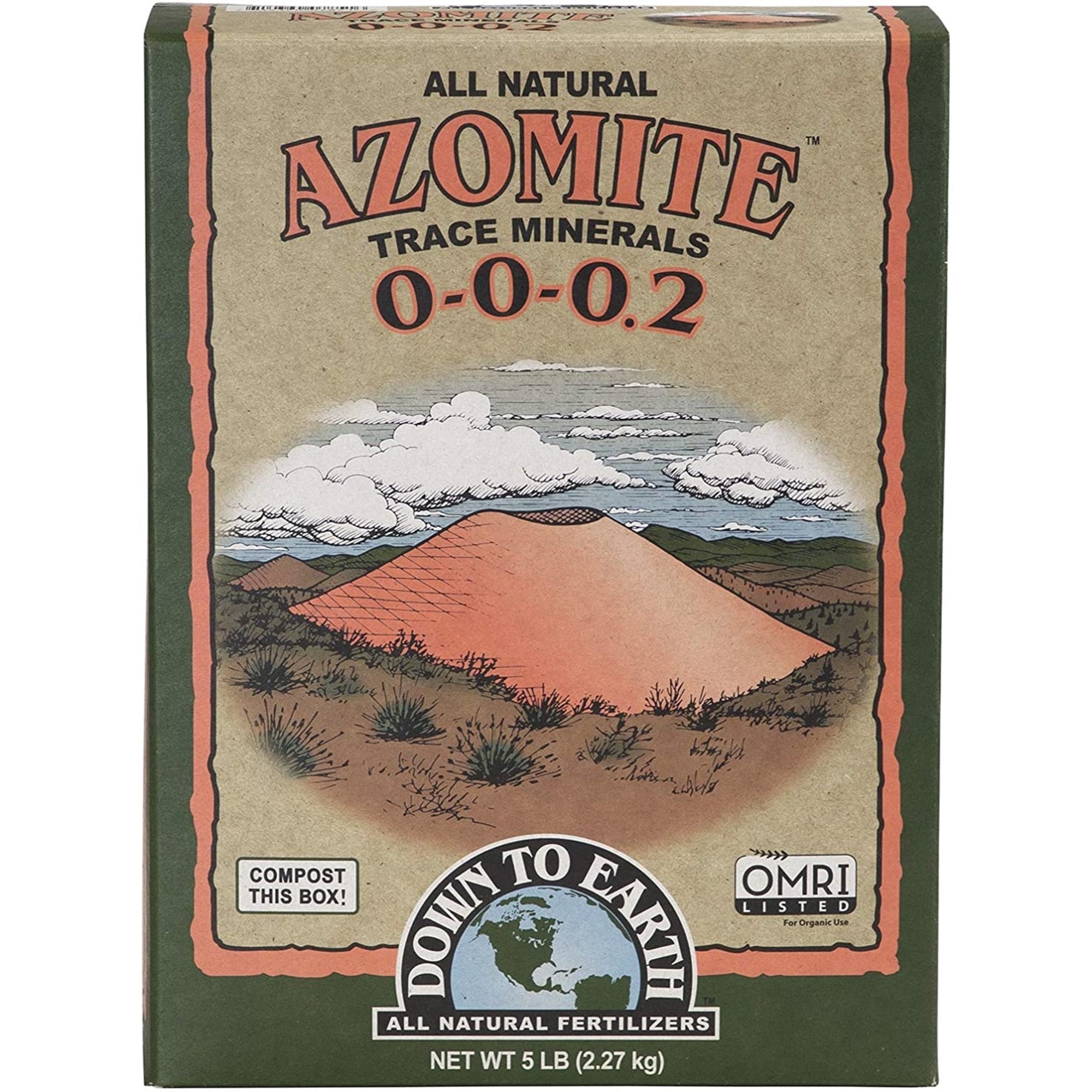 Down to Earth Azomite Powder for Improving Plant Growth 0-0-0.2