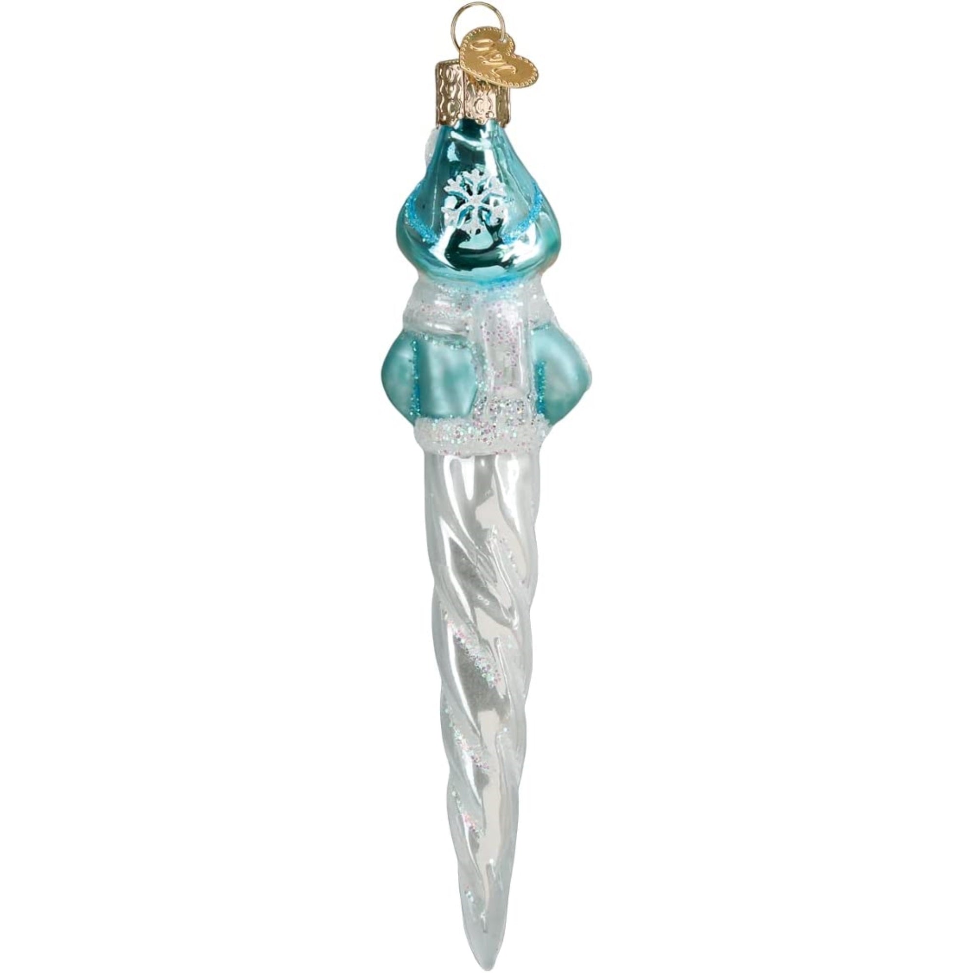 Old World Christmas Blown Glass Ornament for Christmas Tree, Frosty Elf Icicle