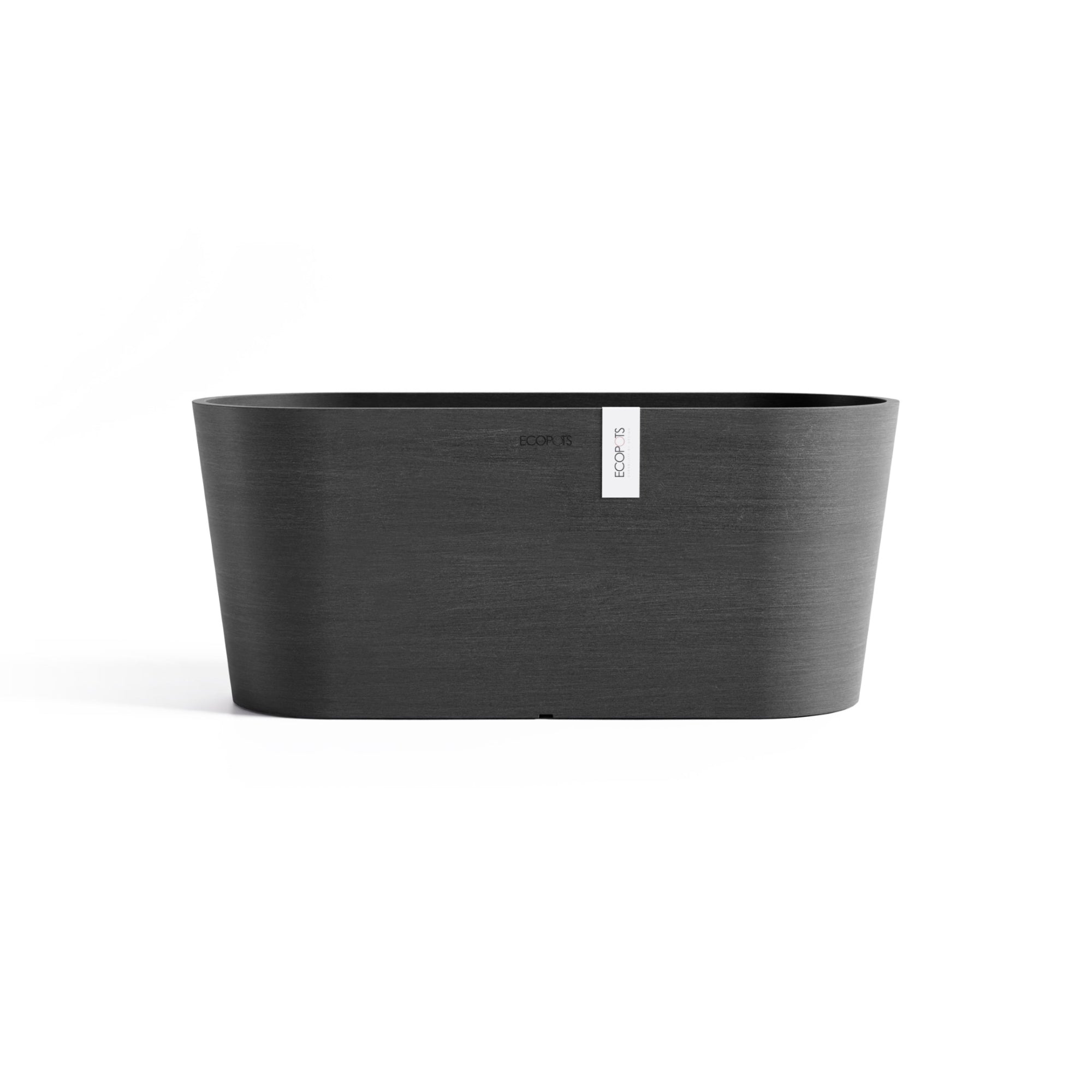 Ecopots Tokyo Durable Indoor/Outdoor Modern Oval Recycled Plastic Planter Flower Pot