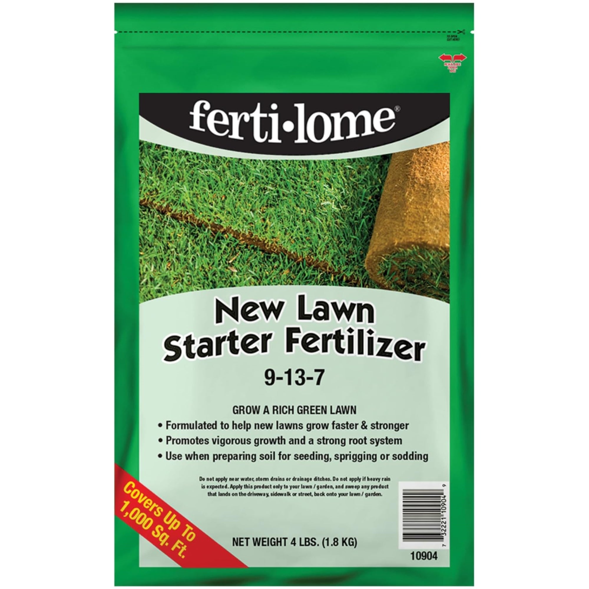 Fertilome New Lawn Starter Fertilizer (Covers up to 1,000 Square Feet), 4-Pound