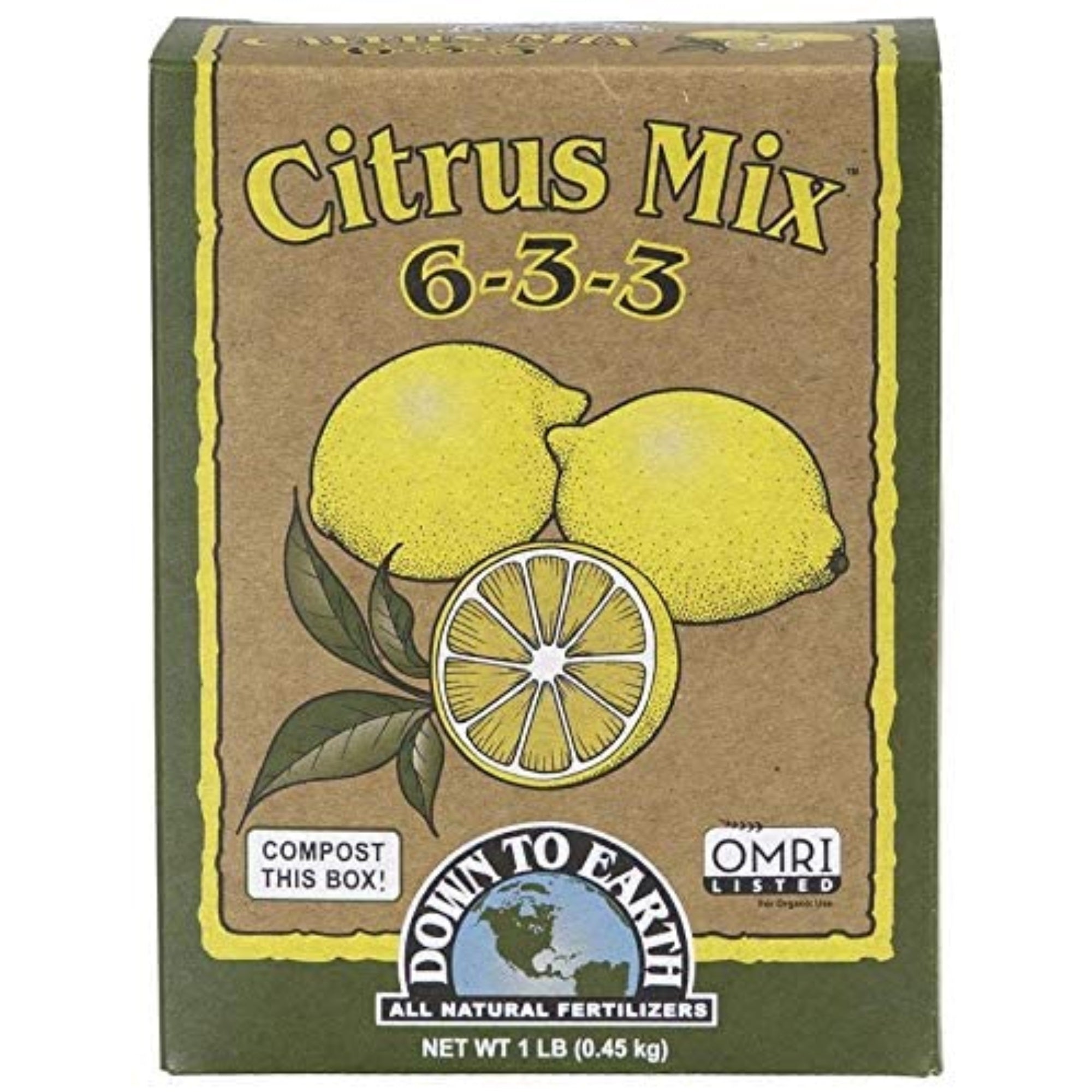 Down To Earth Organic Citrus Fertilizer Mix 6-3-3