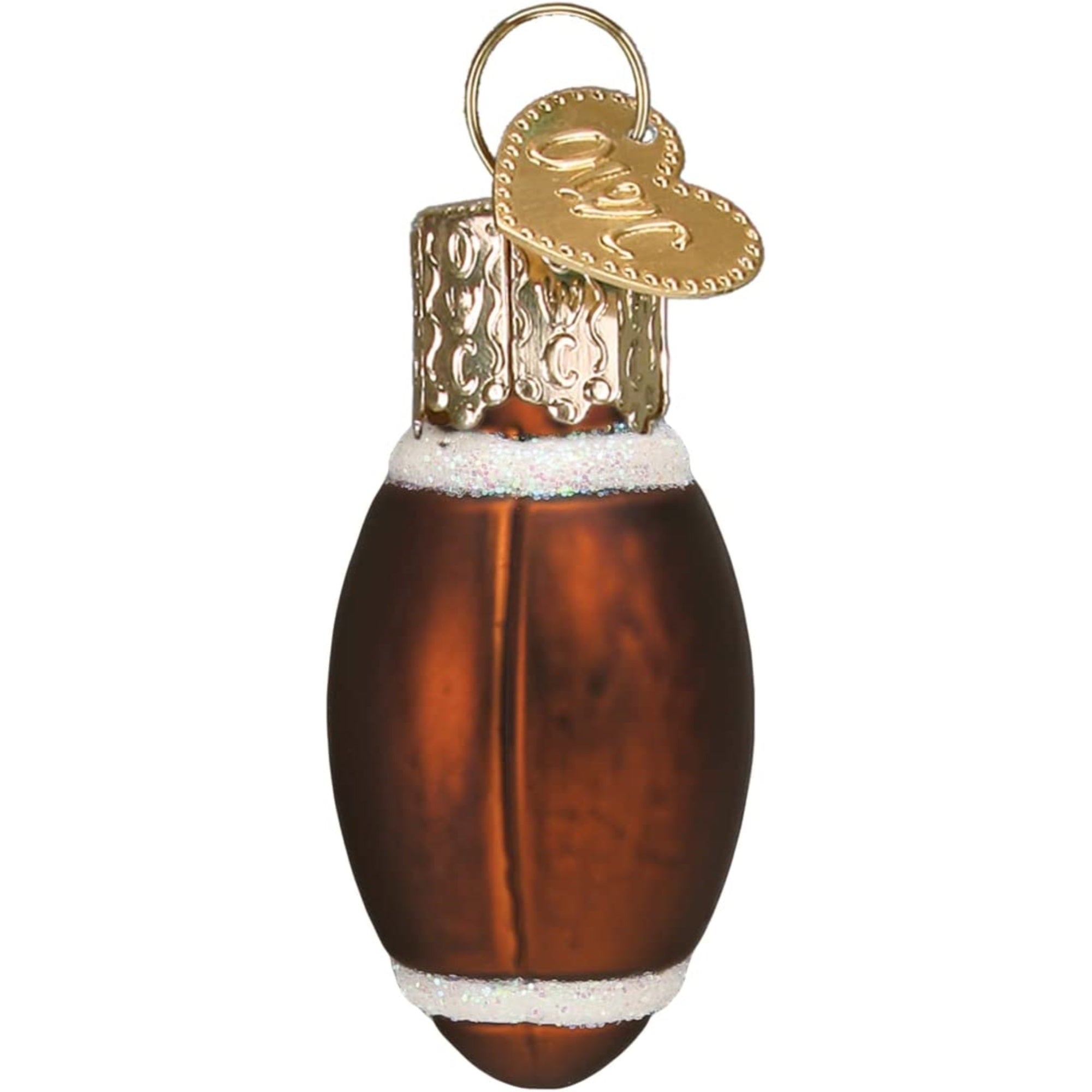 Old World Christmas Blown Glass Mini Ornament for Christmas Tree, Football
