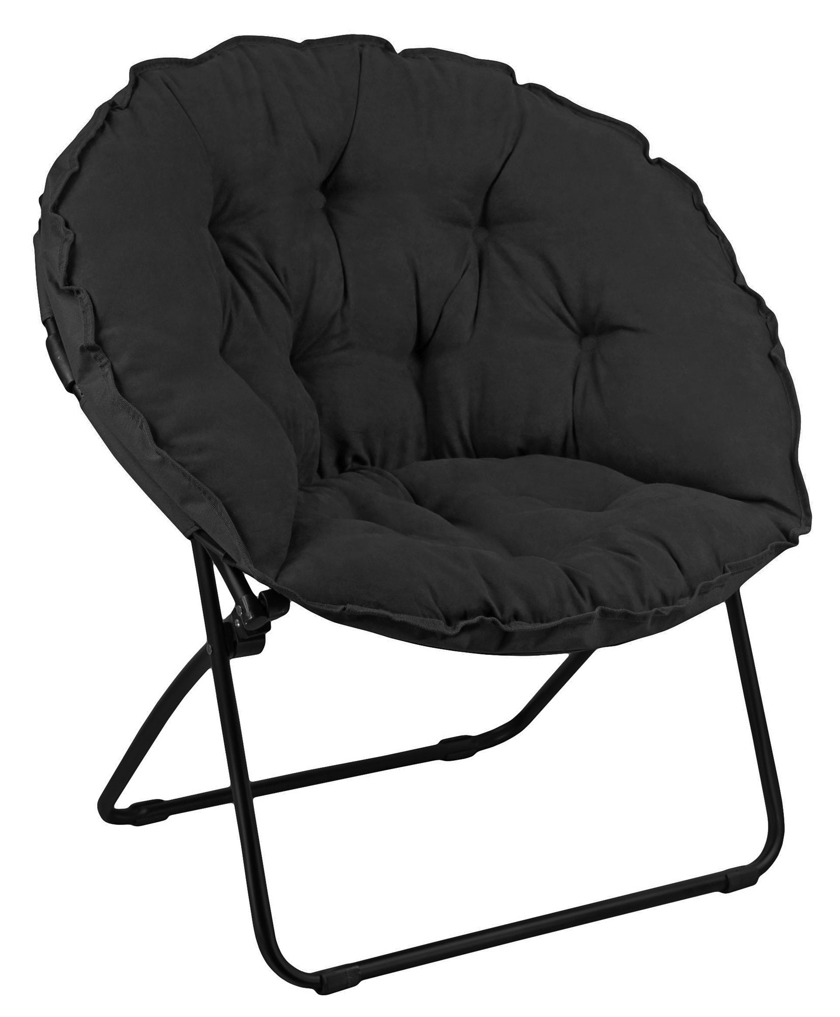 Zenithen Round Foldable Padded Dish/Saucer Chair For Game, Bed, or Living Room