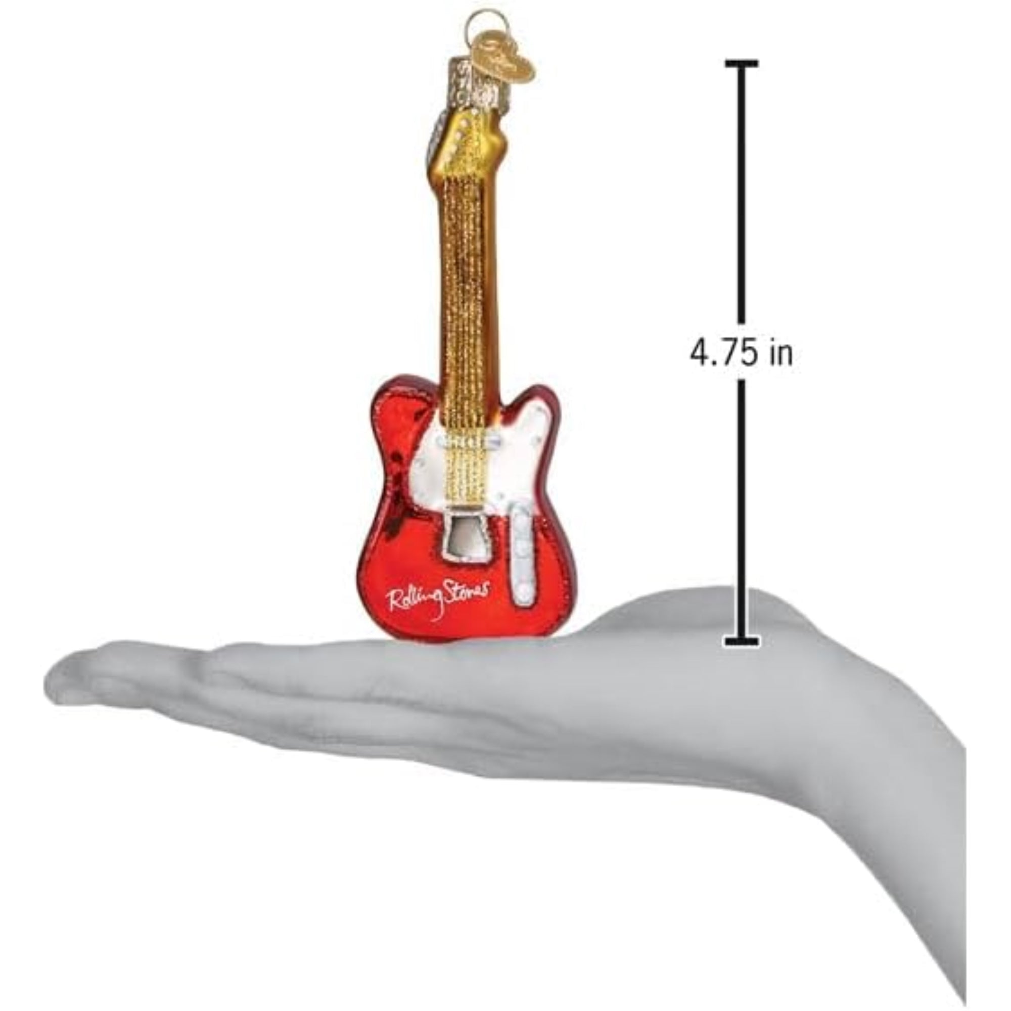 Old World Christmas Blown Glass Ornament for Christmas Tree, The Rolling Stones Guitar (with OWC Gift Box)