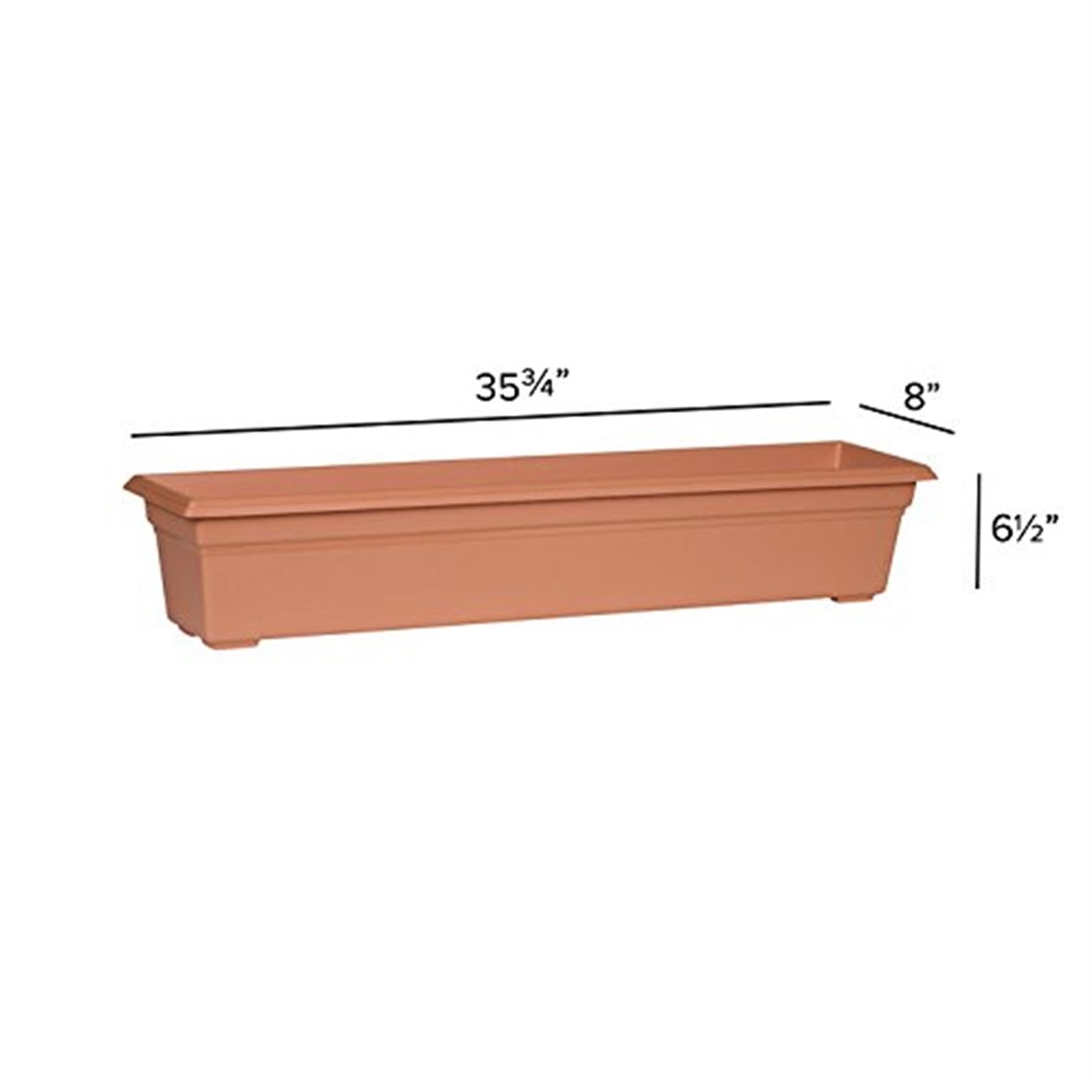 Novelty Plastic Countryside Flower Box Planter, Terracotta 36"