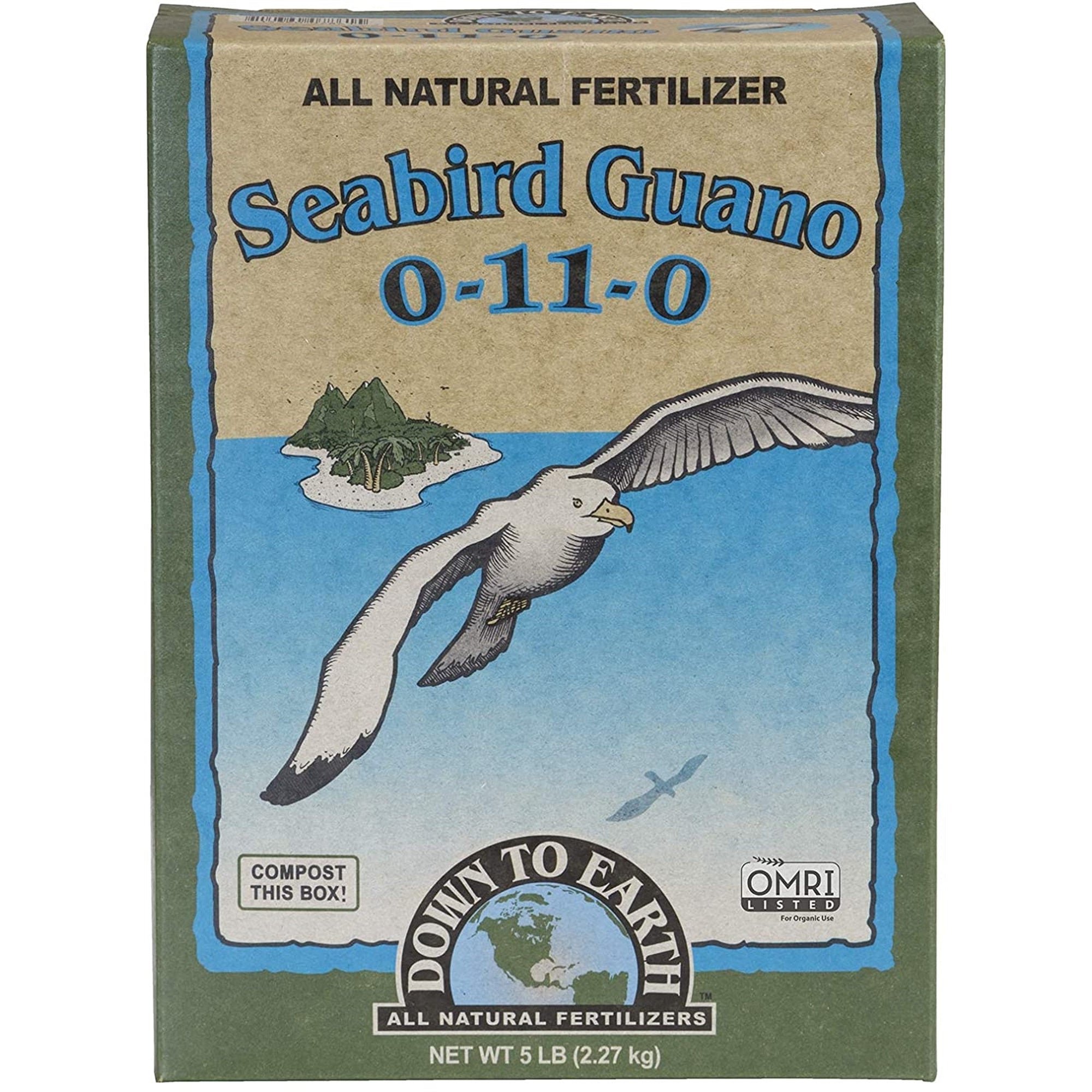 Down To Earth All Natural Seabird Guano Fertilizer Mix 0-11-0