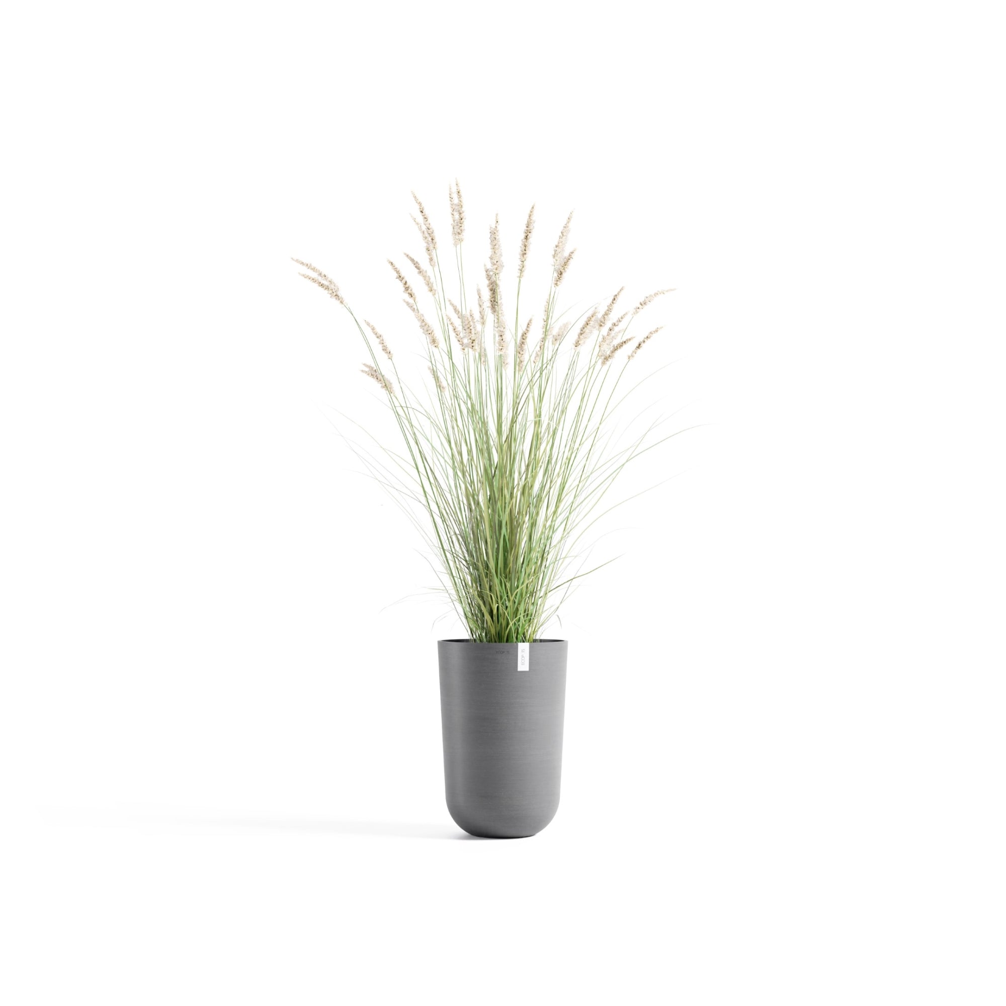 Ecopots Oslo High Durable Modern Round Indoor/Outdoor Recycled-Based Composite Flower Pot Planter, 20.5"