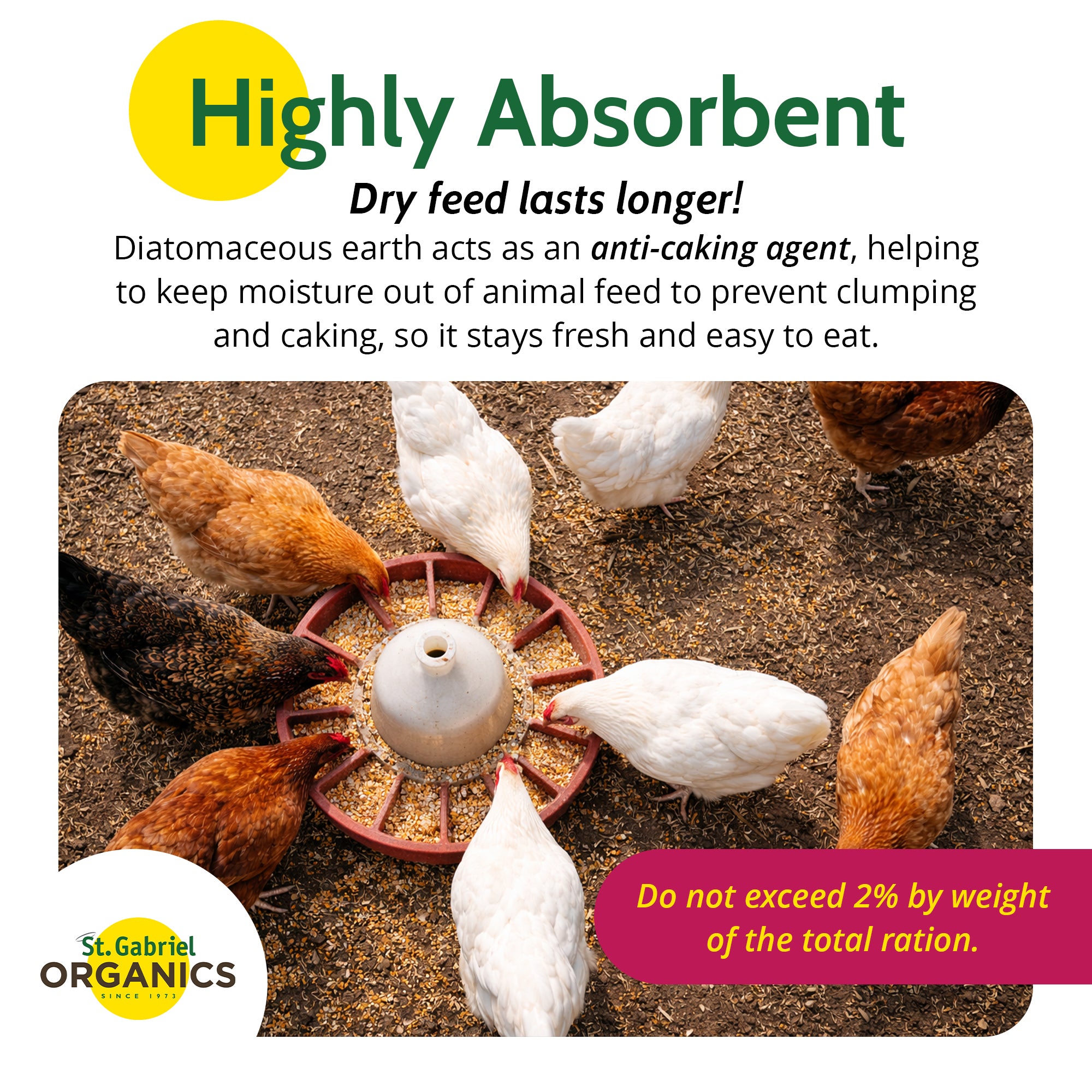 St. Gabriel Organics GoodEarth Food-Grade Anti-Caking Diatomaceous Earth