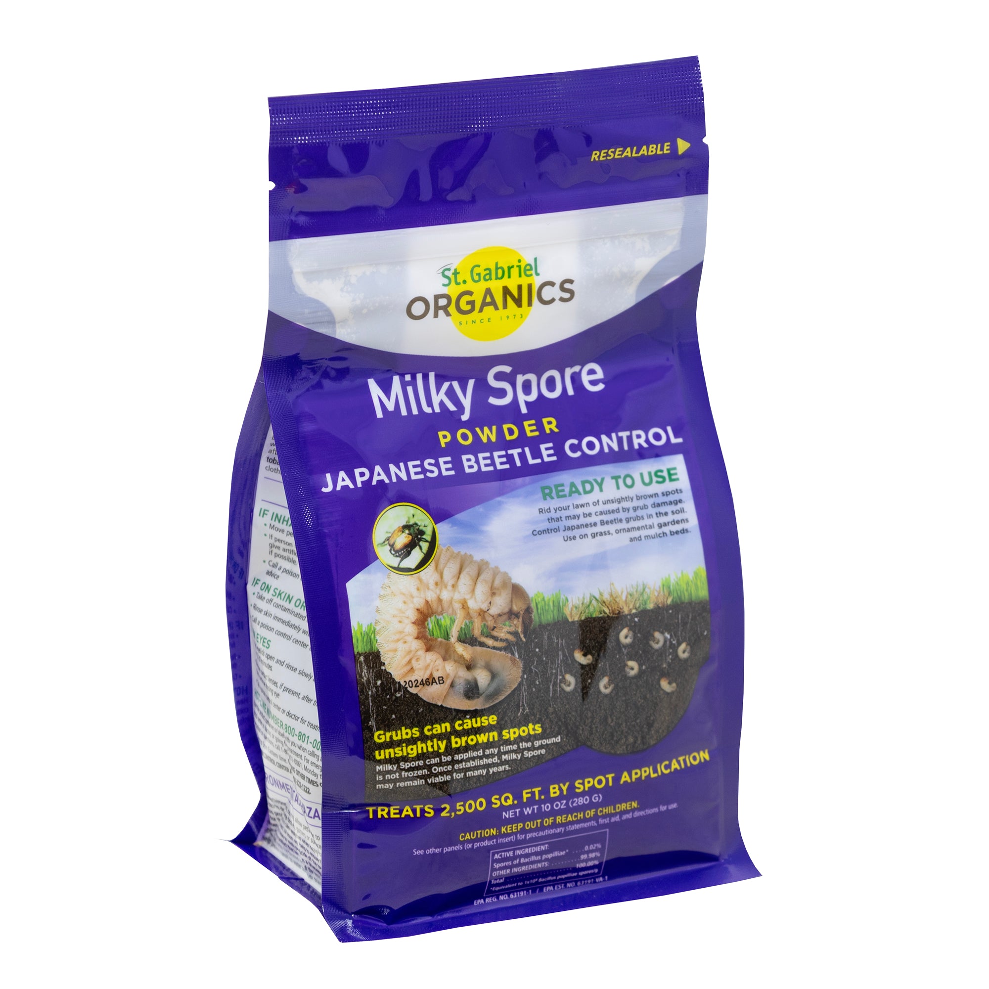 St. Gabriel Organics Milky Spore Japanese Beetle Grub Killer Powder