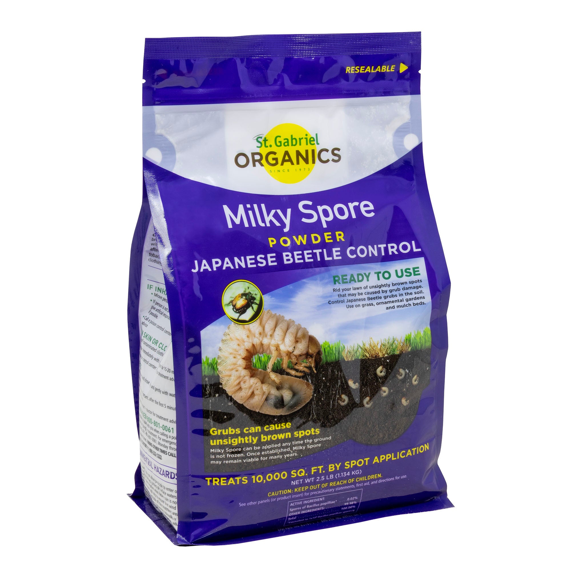 St. Gabriel Organics Milky Spore Japanese Beetle Grub Killer Powder
