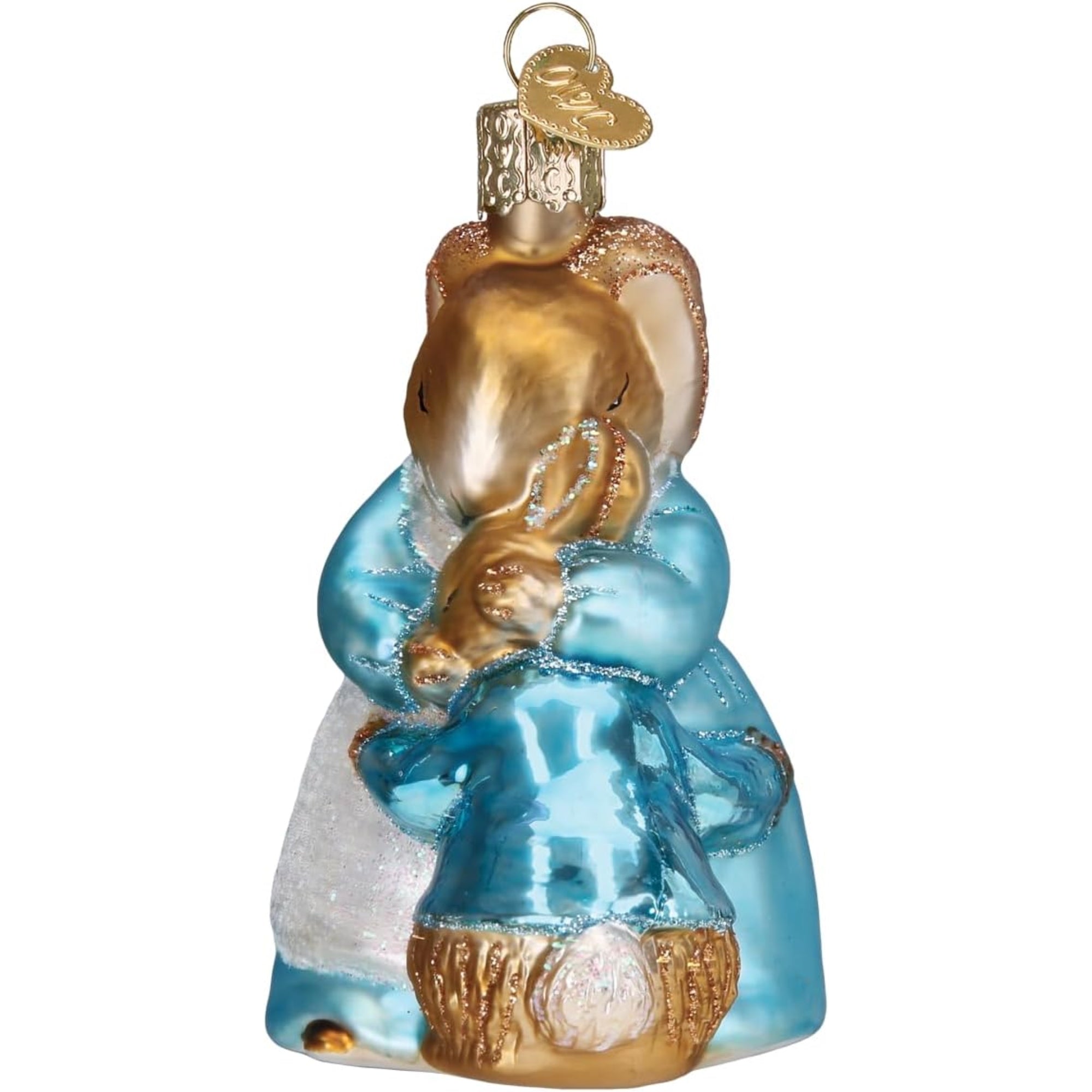 Old World Christmas Blown Glass Ornament for Christmas Tree, Mrs. Rabbit And Peter