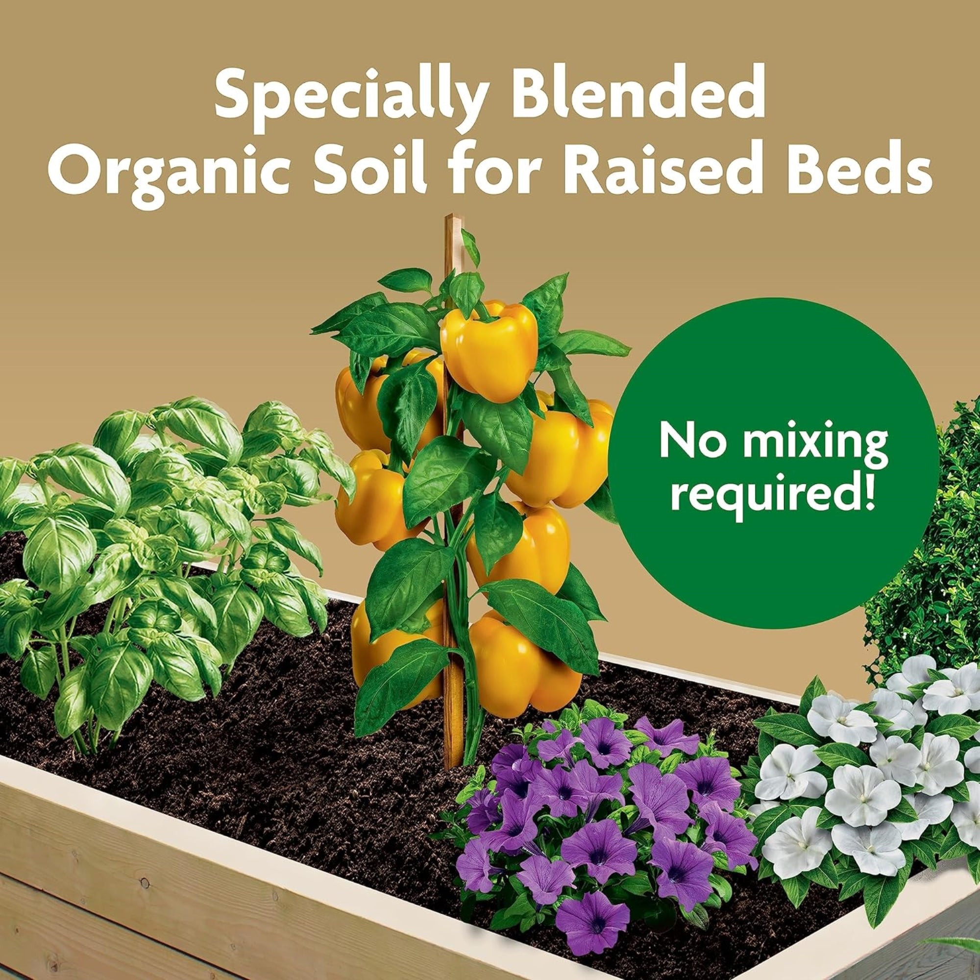 Miracle-Gro Raised Bed Soil for Vegetables, Fruits, Flowers & Herbs, 1.5 cu ft