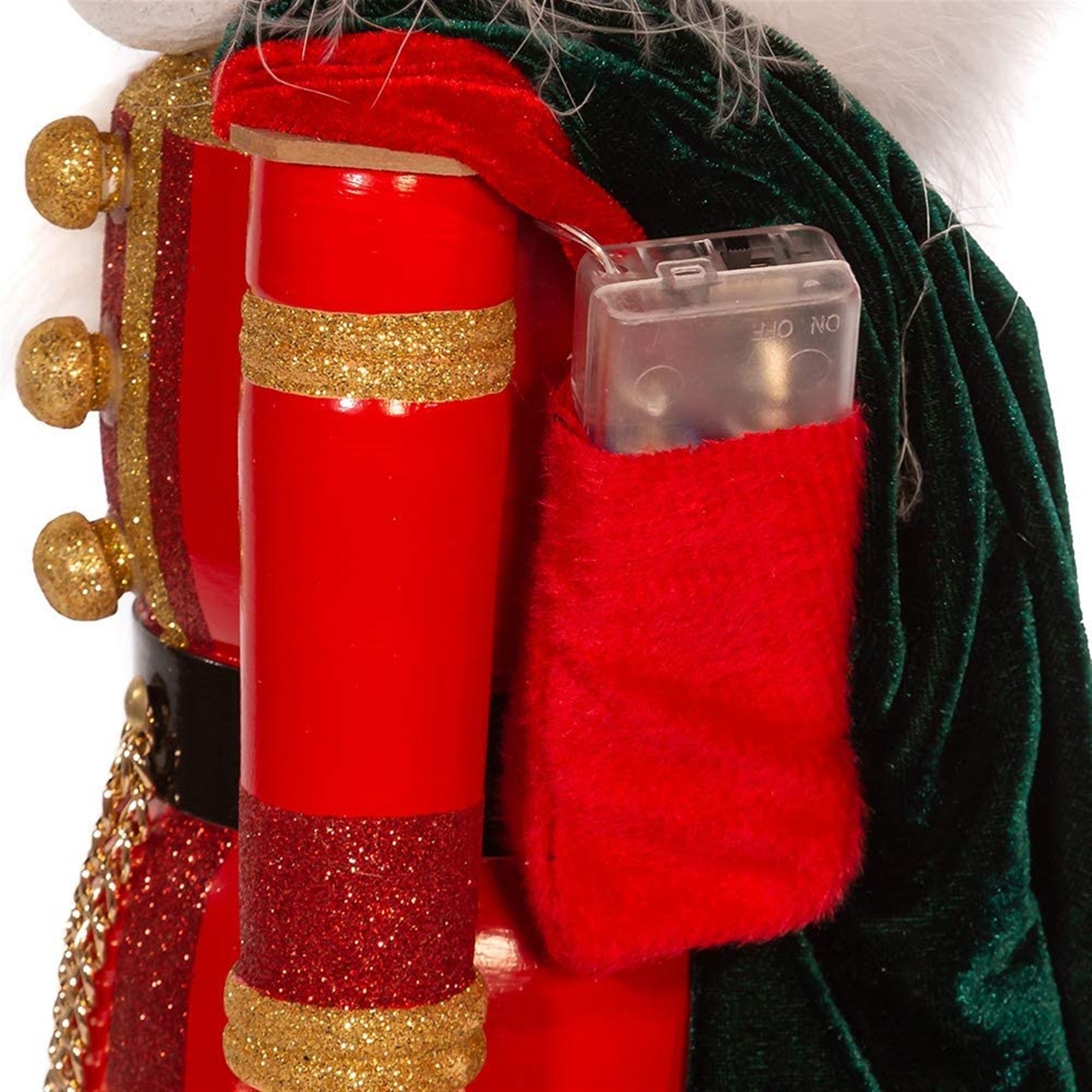 Kurt Adler (#HA0584) LED Glowing Plaid Christmas Tree Nutcracker, 36"