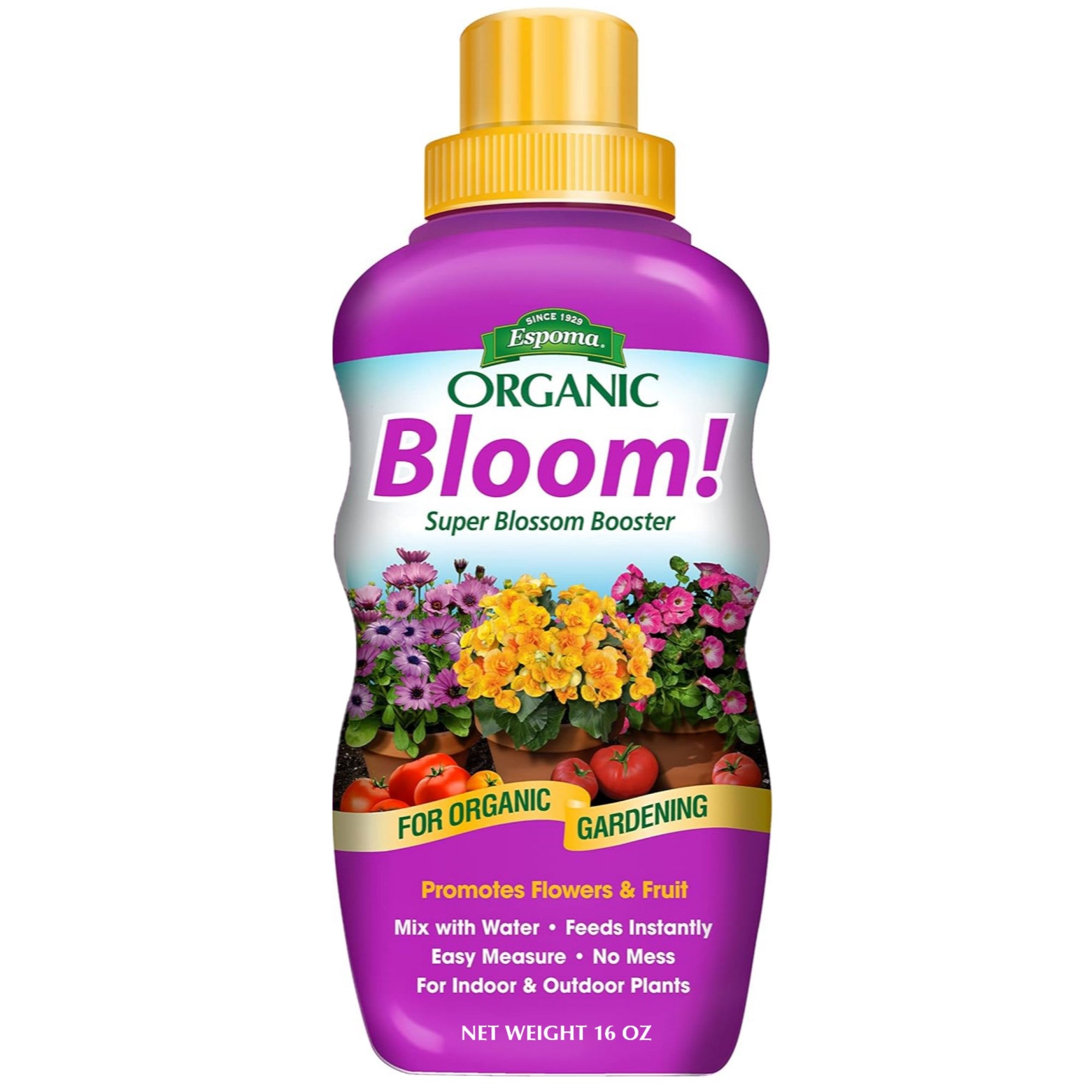 Espoma Organic Bloom! Plant Food and Bloom Booster for Allflowering Plants, Promotes Vigorous Growth and Blooming, Liquid Concentrate, 16oz