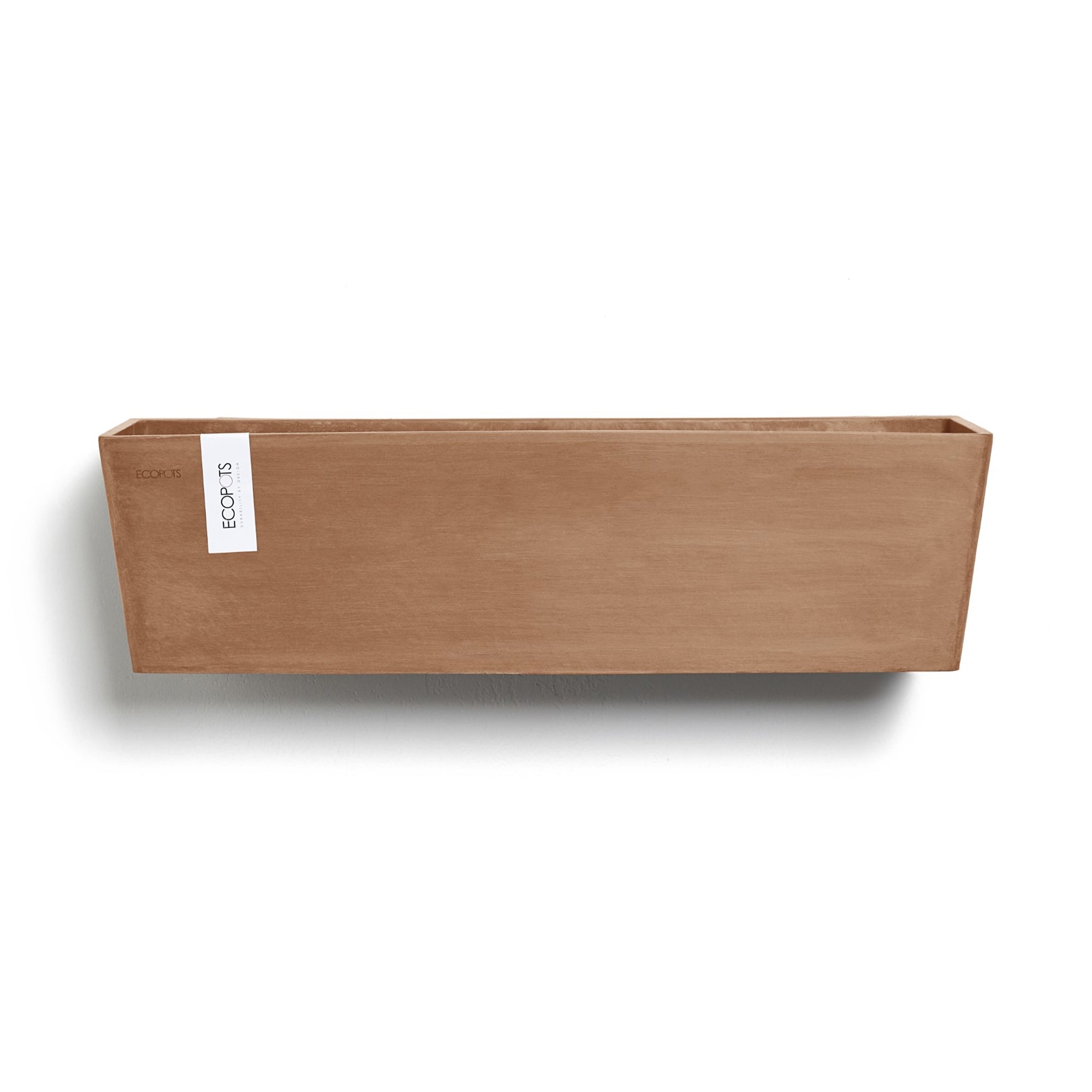 Ecopots Manhattan Wall Durable Modern Rectangular Indoor/Outdoor Recycled-Based Composite Hanging Flower Planter