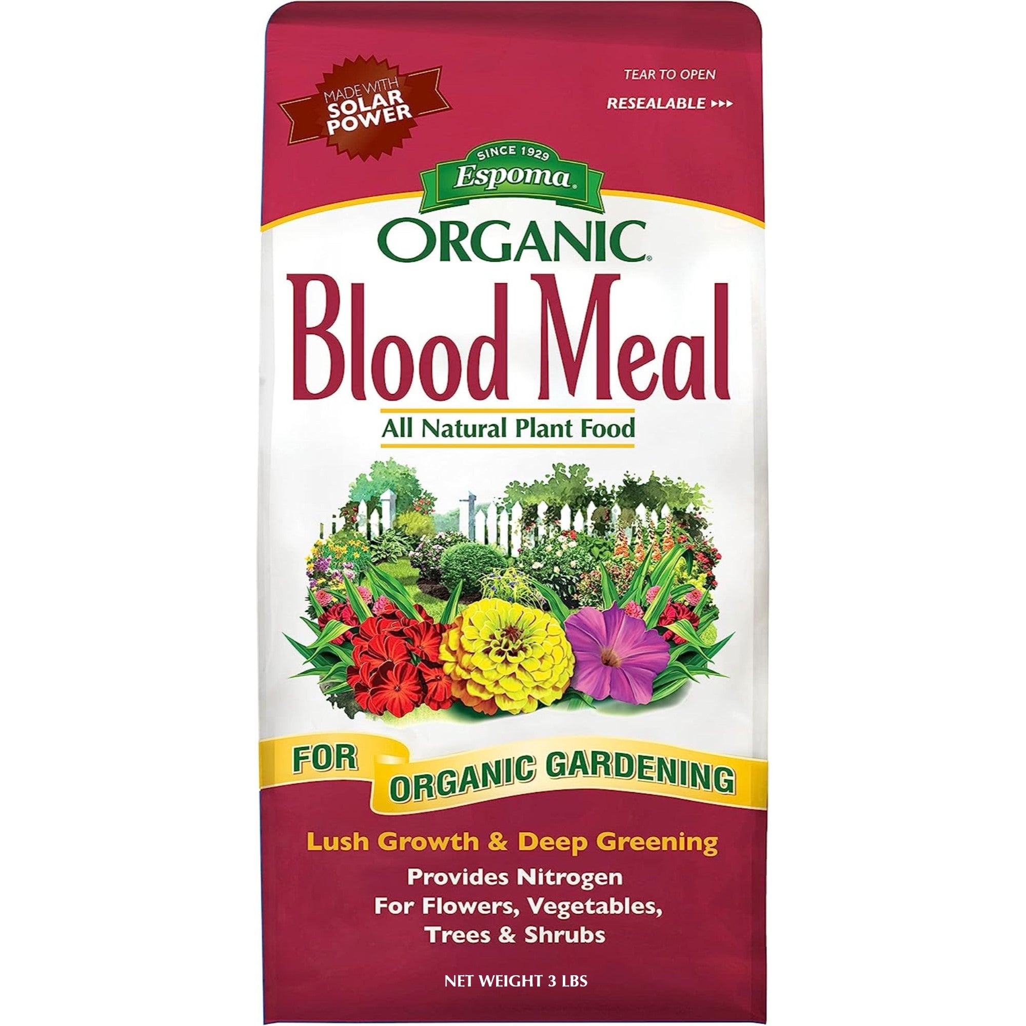 Espoma Organic Blood Meal 12-0-0 All-Natural Plant Food, Provides Nitrogen for Organic Gardening, for Flowers, Vegetables, Trees & Shrubs