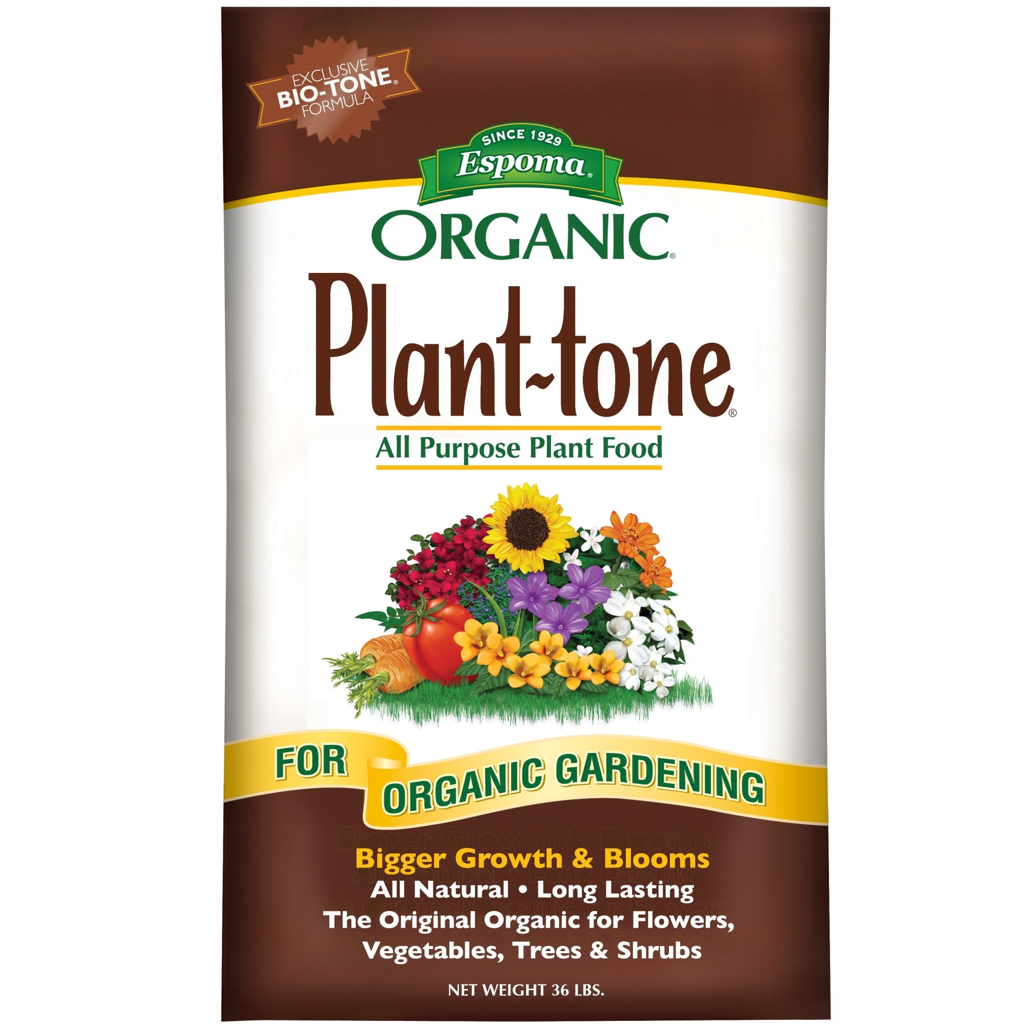 Espoma Organic Plant-tone 5-3-3 All Purpose Plant Food for Organic Gardening, Bigger Growth & Blooms for Flowers, Vegetables, Trees, and Shrubs