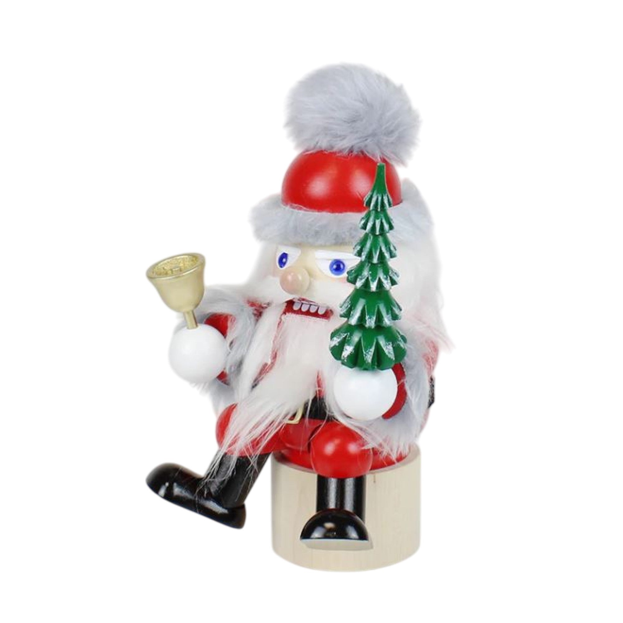 Steinbach Wooden Christmas Shelf Sitter, Santa with Tree, 8in