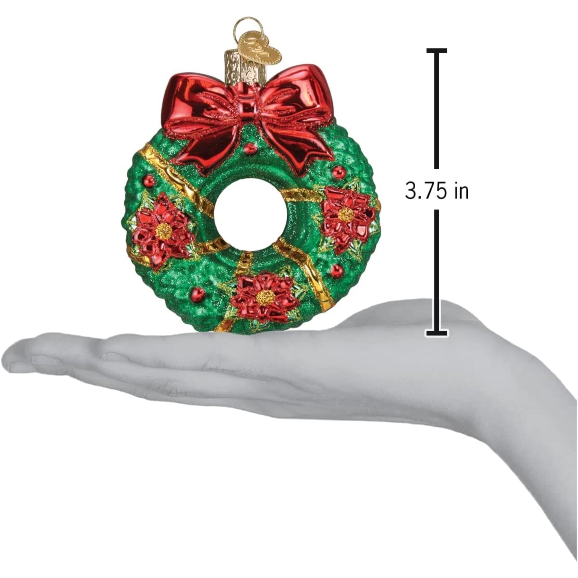 Old World Christmas Blown Glass Ornament for Christmas Tree, Christmas Wreath