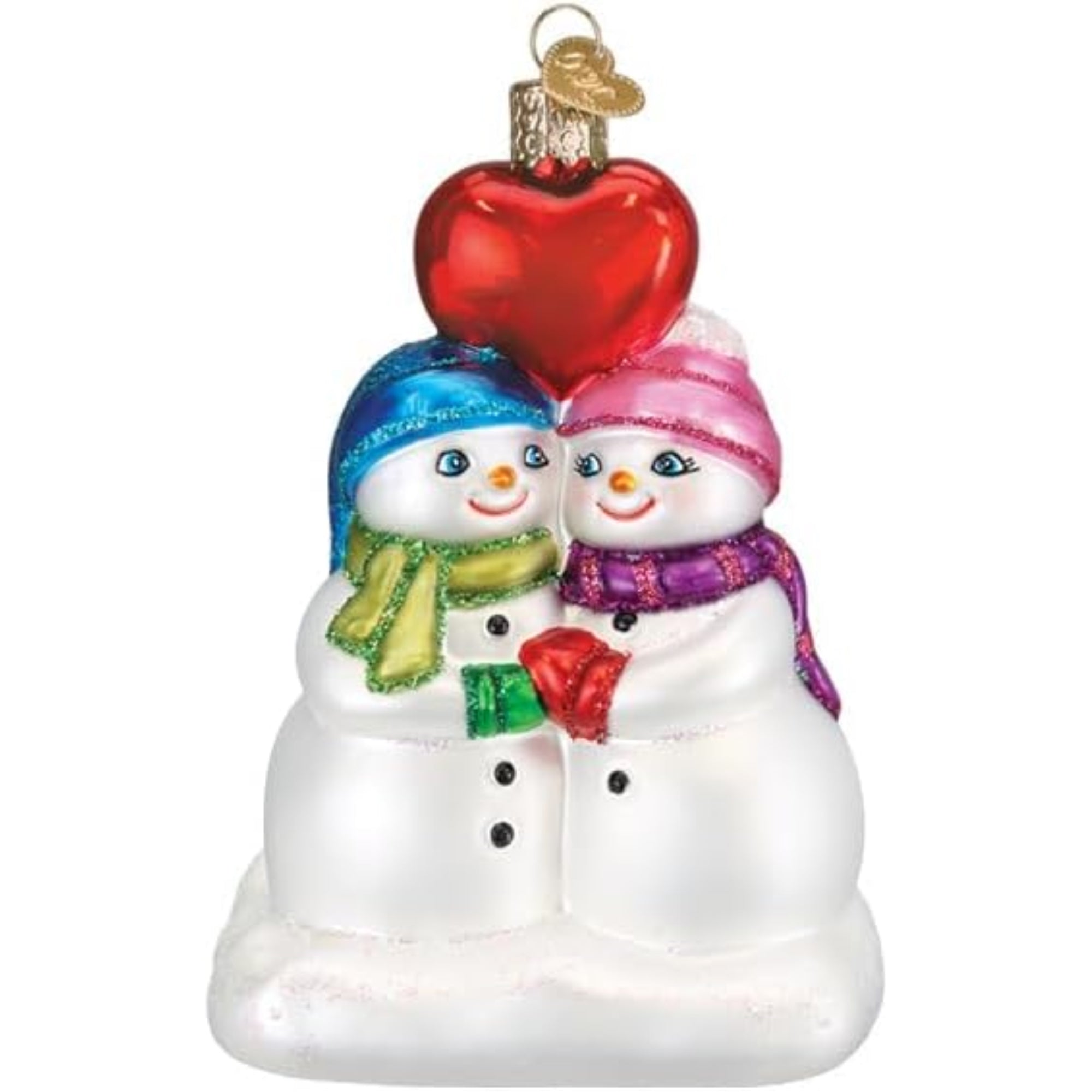 Old World Christmas Blown Glass Ornament for Christmas Tree, Snow Couple'S First Christmas (with OWC Gift Box)