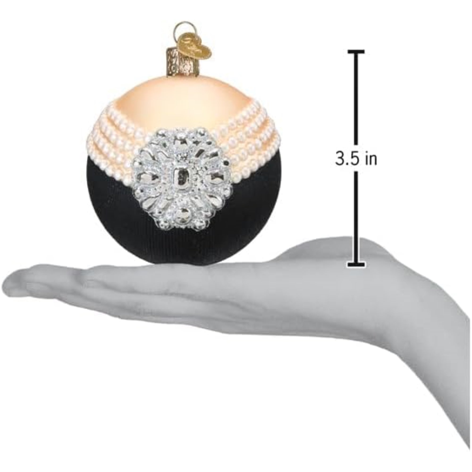 Old World Christmas Blown Glass Ornament for Christmas Tree, Classic Audrey Round (with OWC Gift Box)