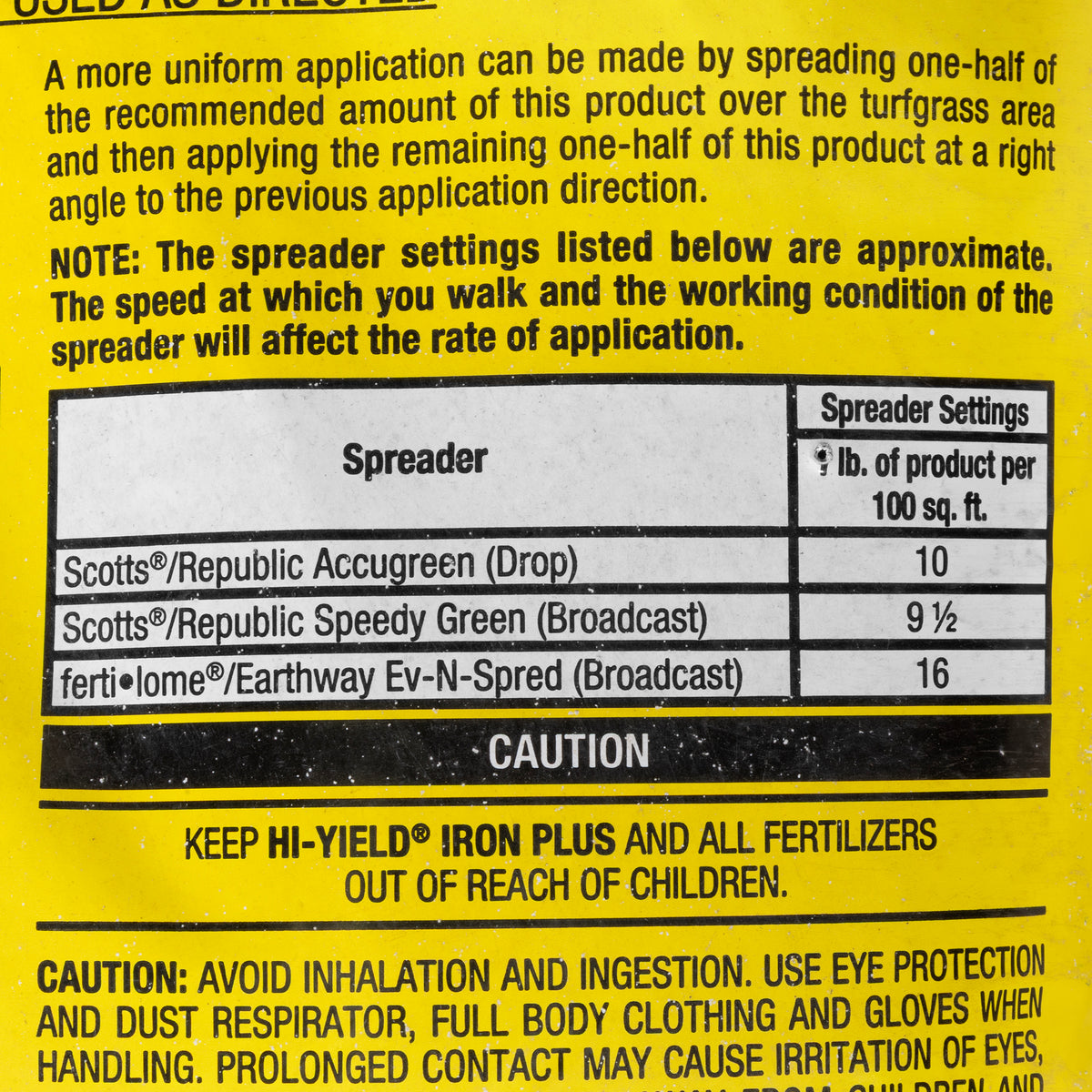 Hi-Yield 11-0-0 Iron Plus Soil Acidifier, Fast-Green Formulation, 20lb