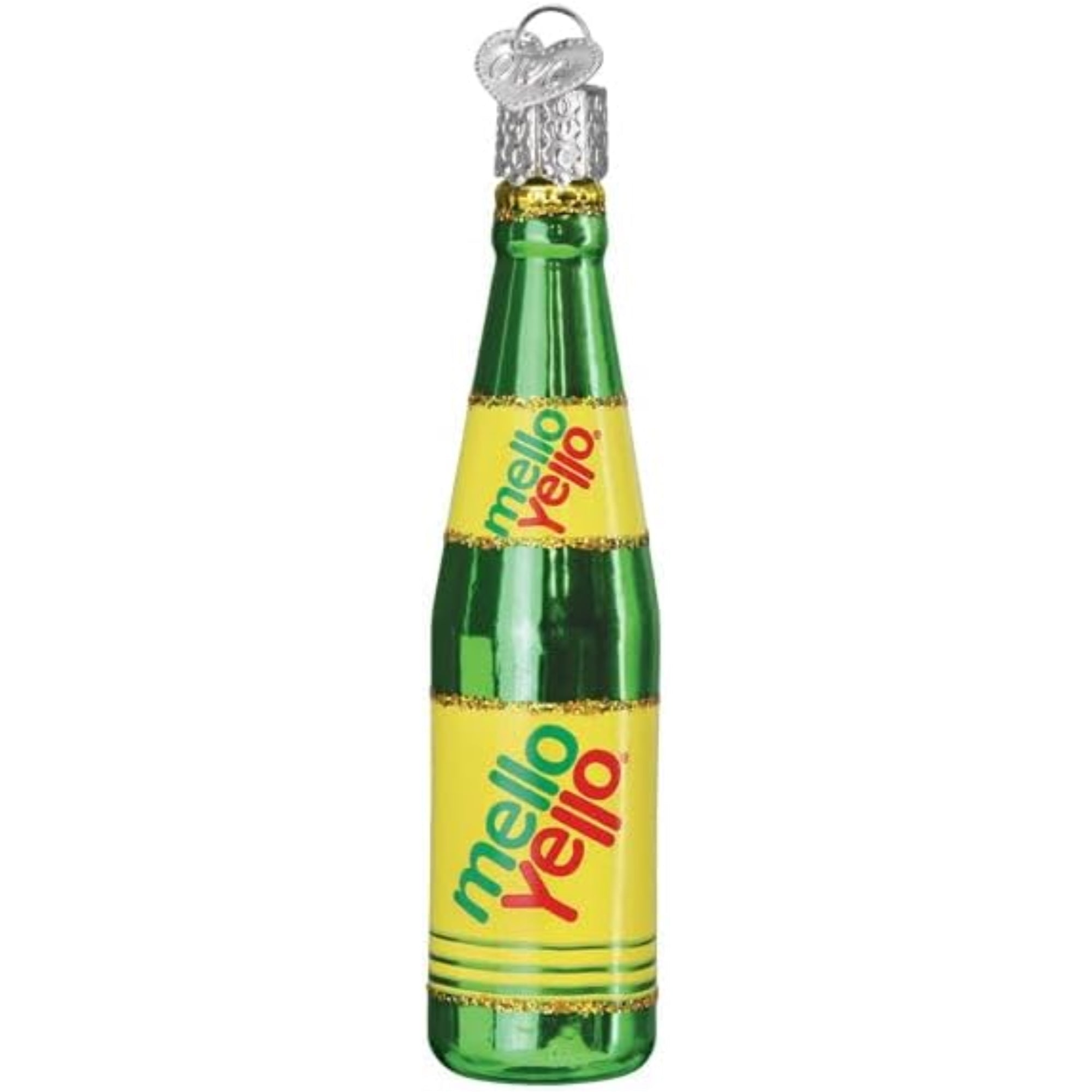 Old World Christmas Blown Glass Ornament for Christmas Tree, Mello Yello Bottle (with OWC Gift Box)