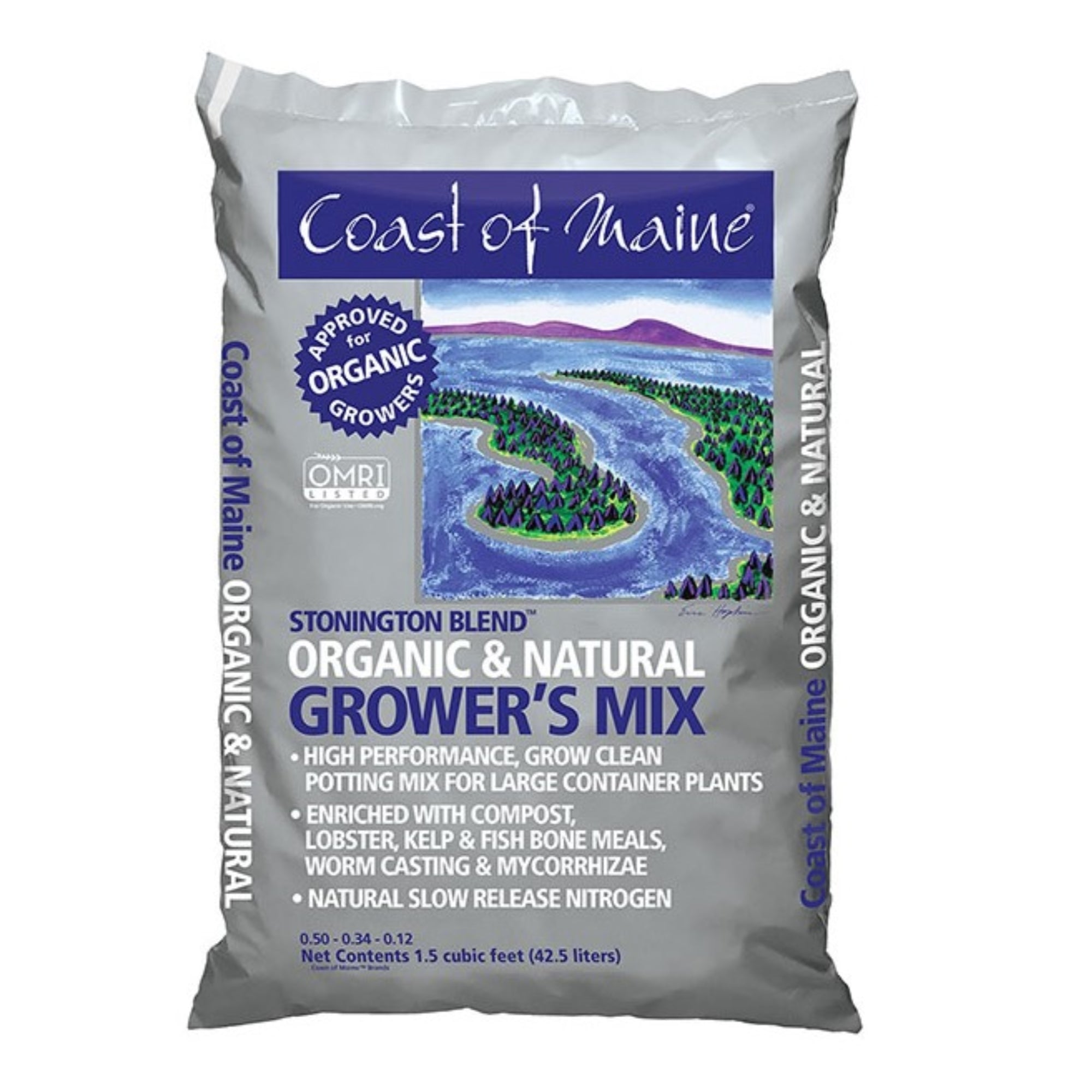 Coast of Maine 5-2-4 Stonington Blend Organic & Natural Grower’s Mix, 1.5 cu ft