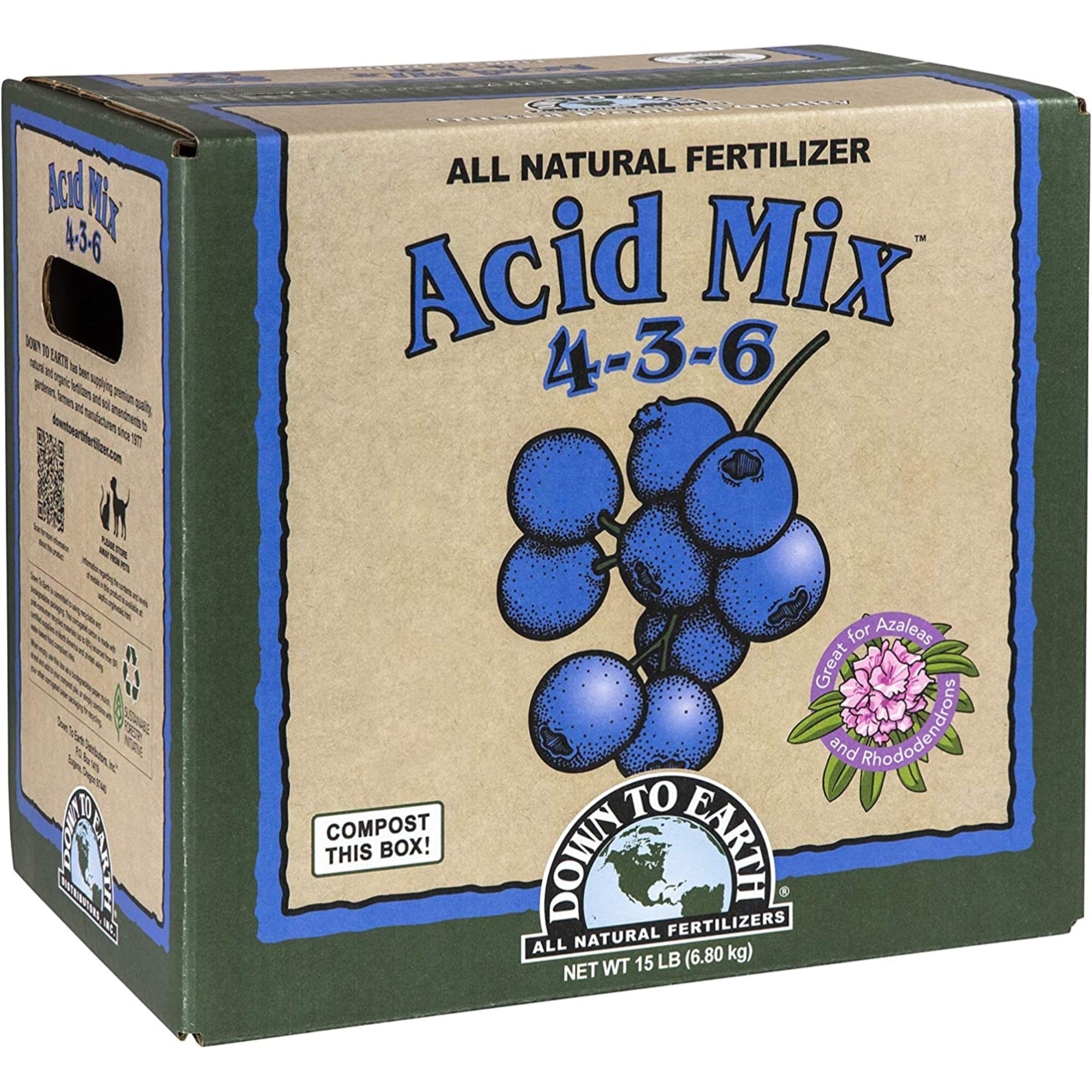 Down To Earth All Natural Acid Mix Blended Fertilizers 4-3-6