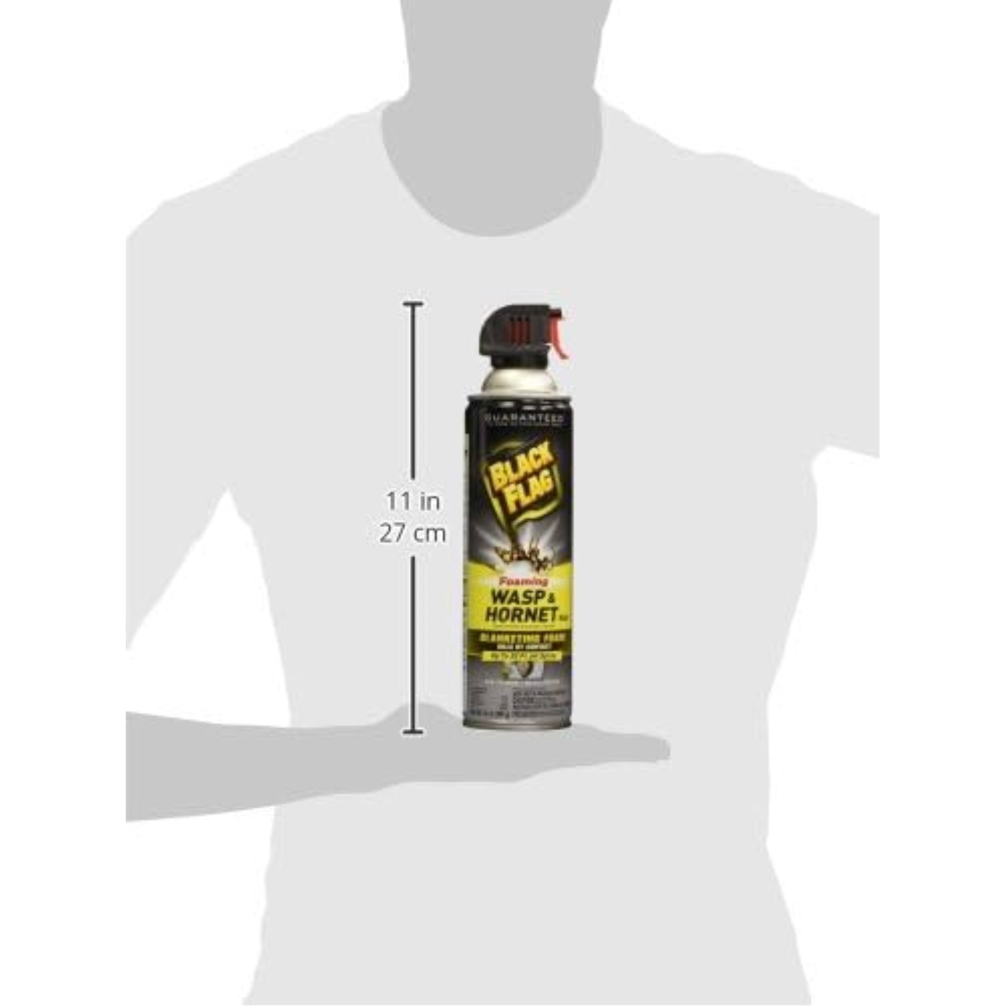 Black Flag Foaming Wasp & Hornet Killer, Kills Wasps and Hornets Nests By Contact, 14 Ounce (Aerosol Spray)