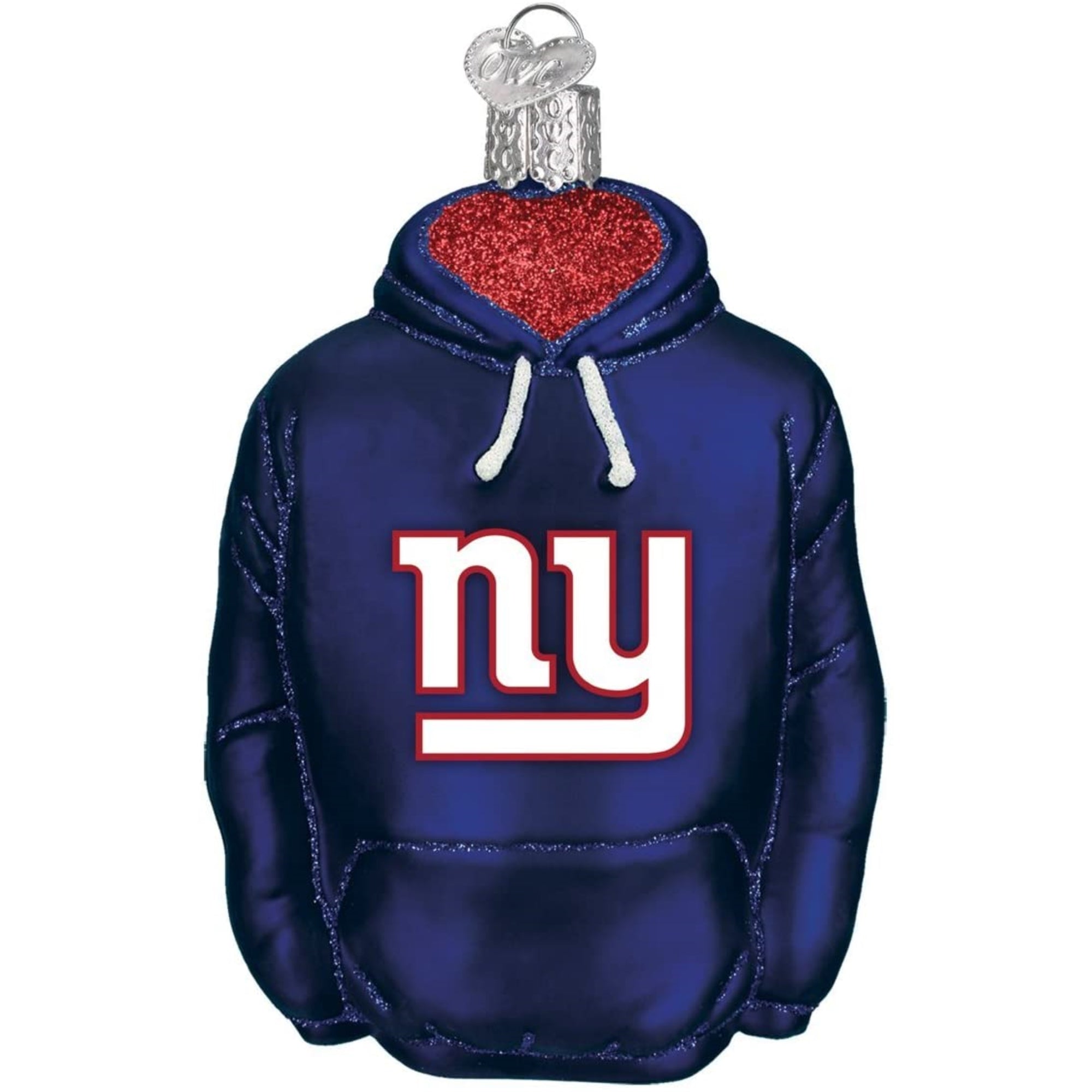 Old World Christmas Blown Glass Ornament for Christmas Tree, New York Giants Hoodie