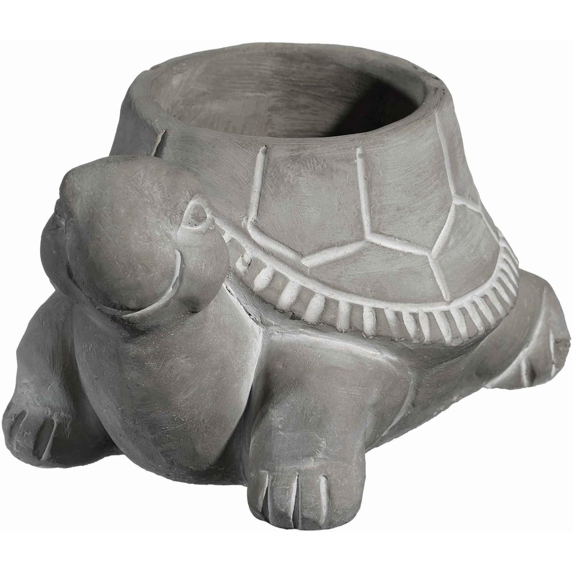 Classic Home and Garden Cement Buddies Indoor/Outdoor Planter with Drainage Hole, Turtle