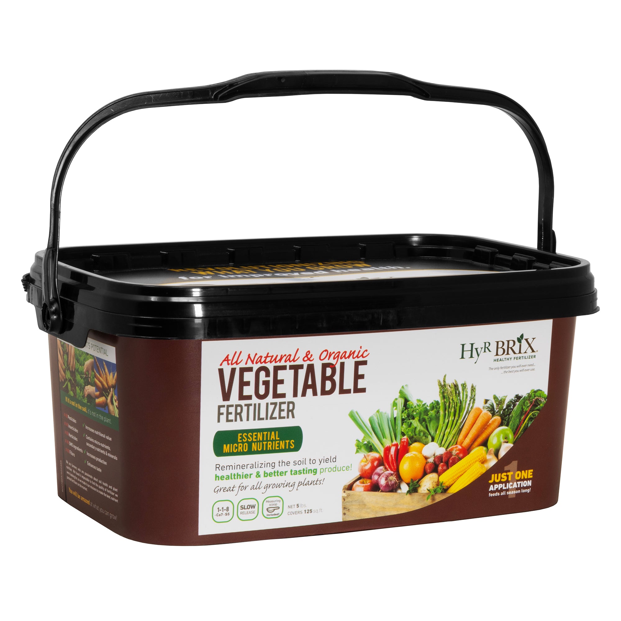 HyR BRIX All Natural & Organic 1-1-8 Vegetable Garden Fertilizer