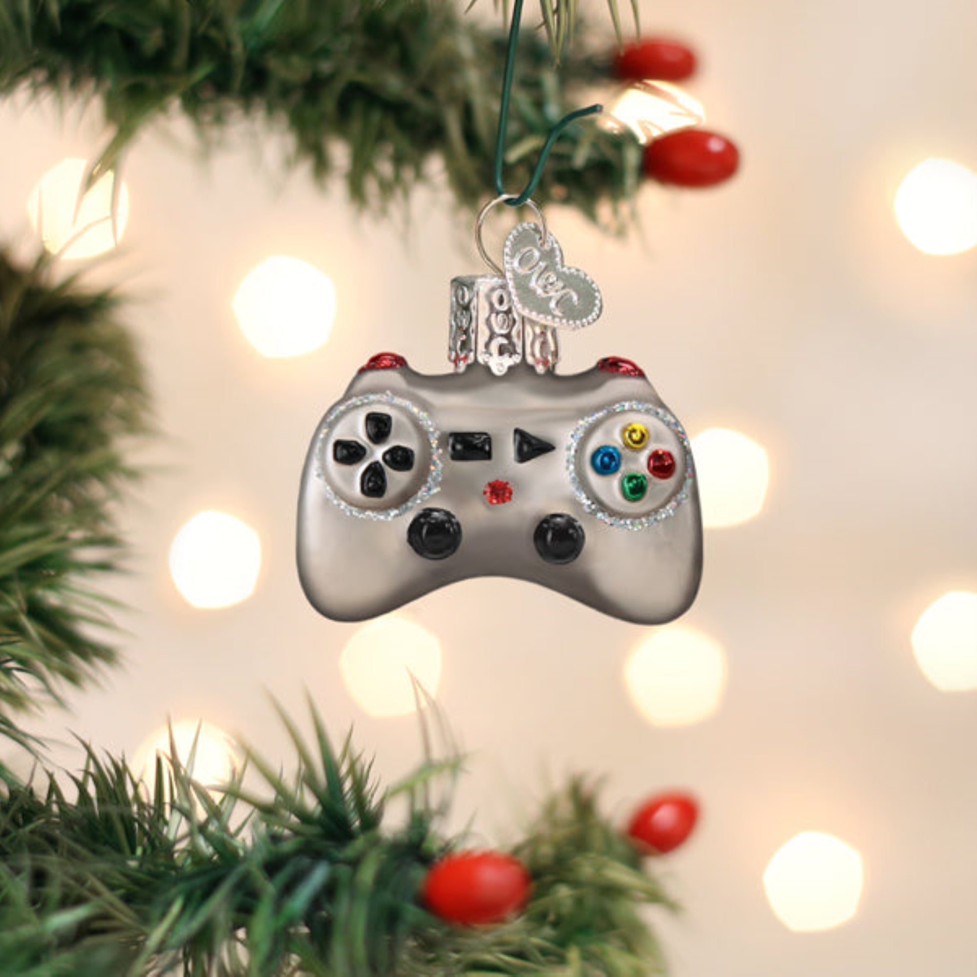 Old World Christmas Blown Glass Ornament for Christmas Tree, Mini Video Game Controller (with OWC Gift Box)