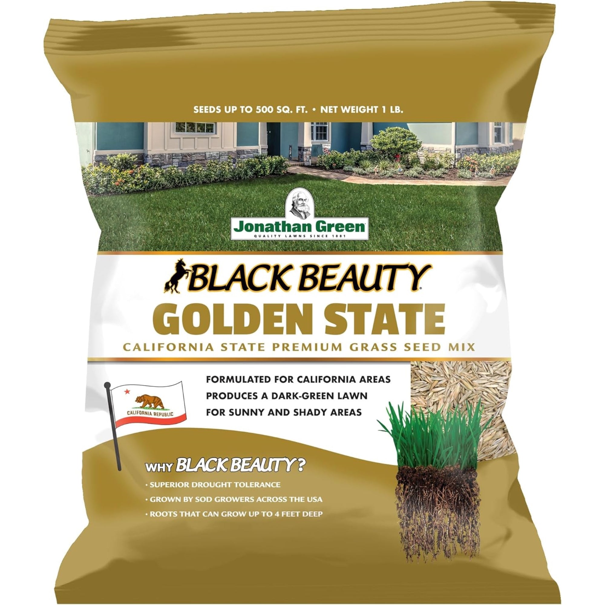 Jonathan Green Black Beauty Golden State California Cool Season Grass Seed