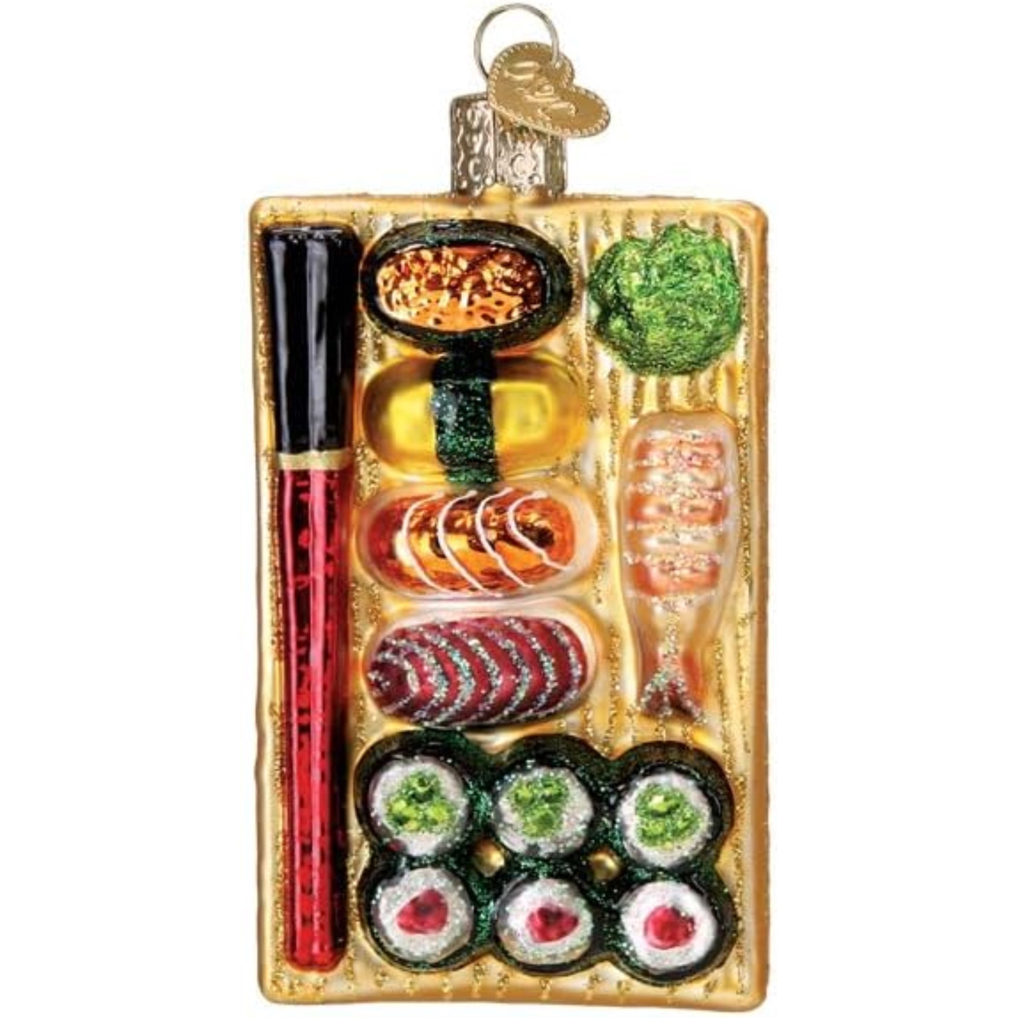 Old World Christmas Blown Glass Ornament for Christmas Tree, Sushi Platter (with OWC Gift Box)
