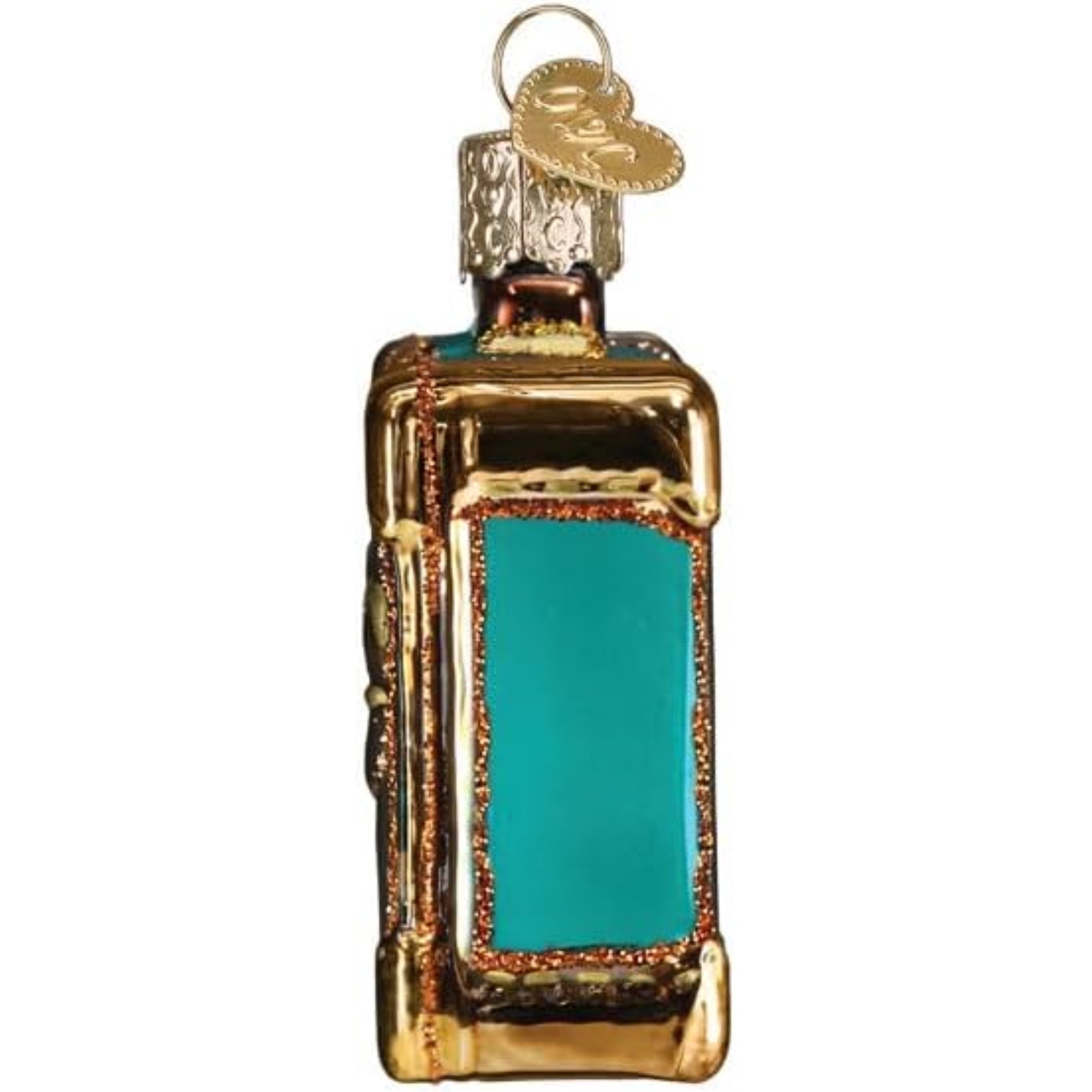 Old World Christmas Blown Glass Ornament for Christmas Tree, Miami Suitcase (with OWC Gift Box)