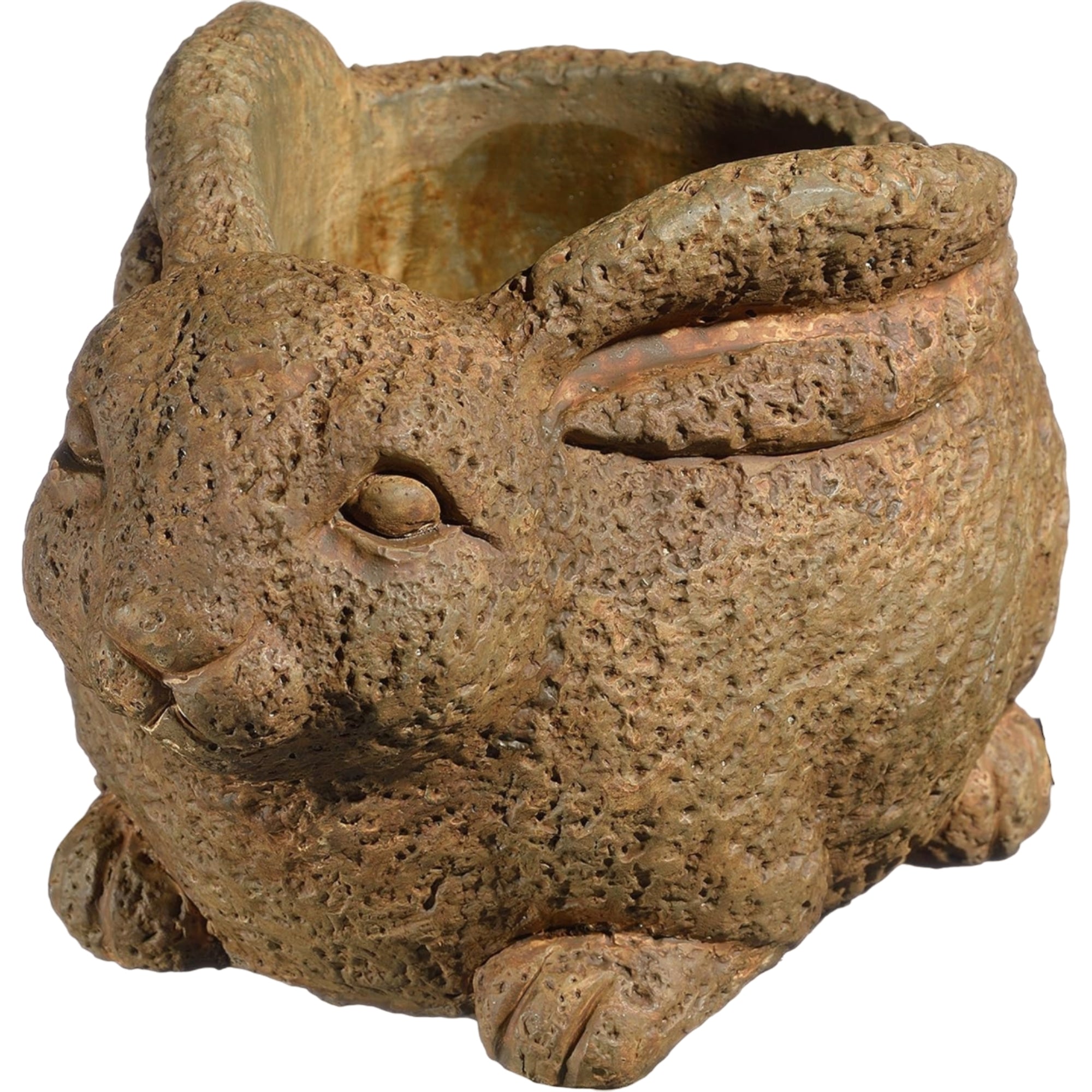 Classic Home and Garden Cement Buddies Indoor/Outdoor Planter with Drainage Hole, Rabbit