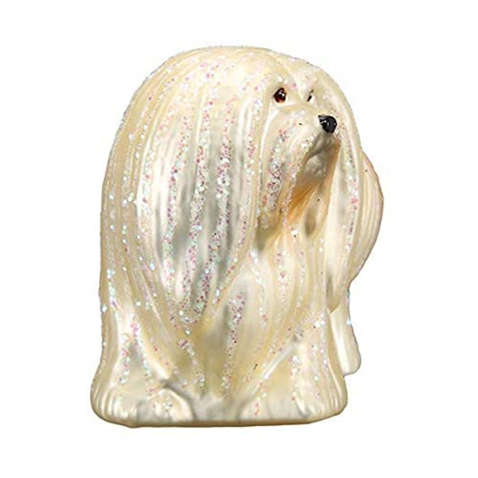 Old World Christmas Blown Glass Ornament for Christmas Tree, Lhaso Apso