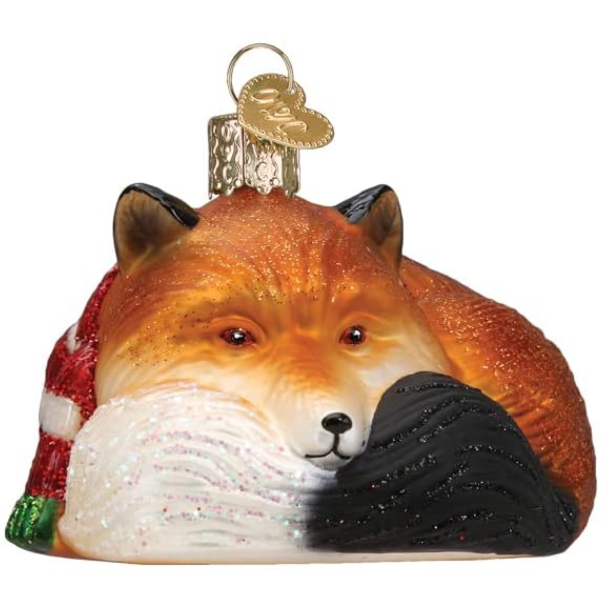 Old World Christmas Blown Glass Ornament for Christmas Tree, Cozy Fox