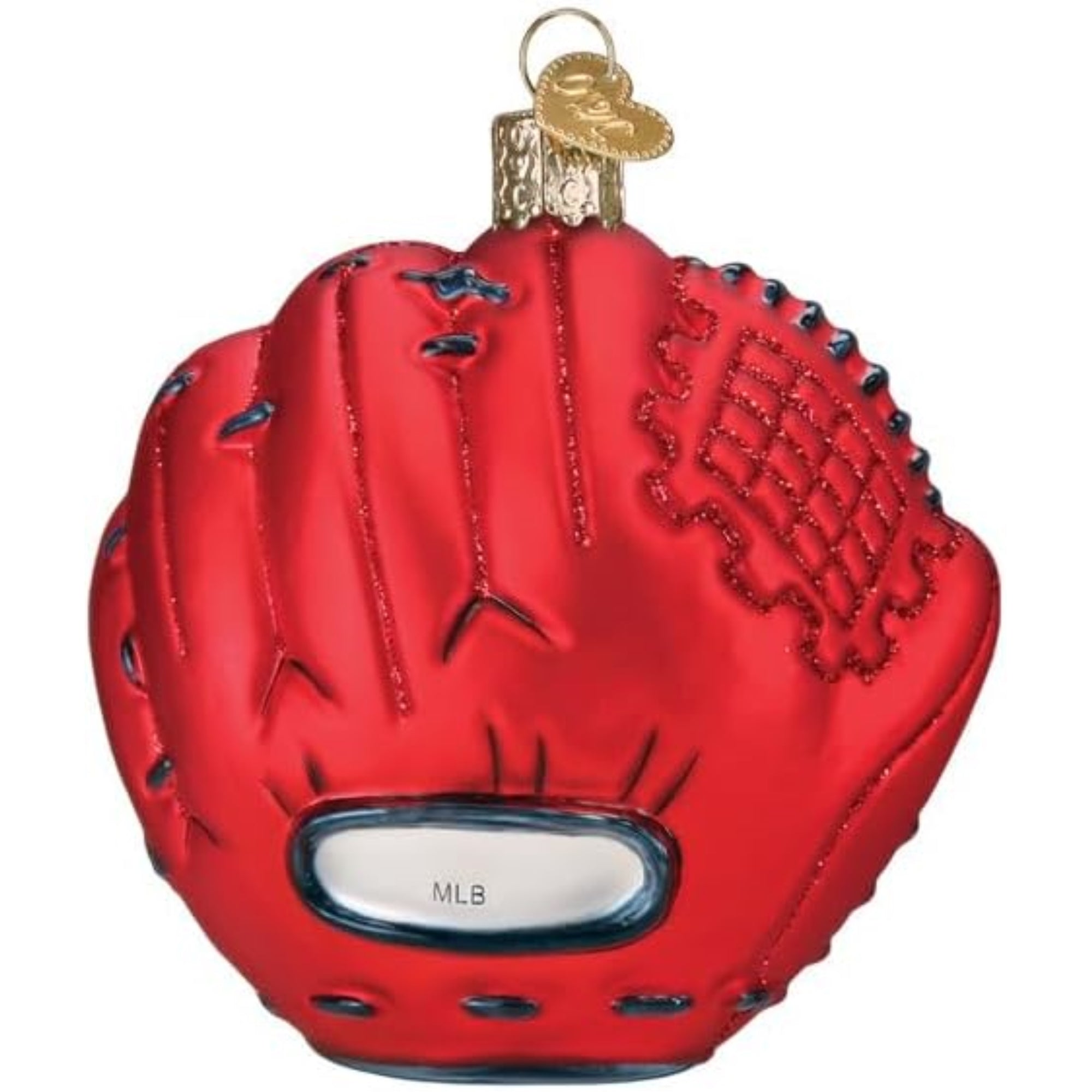 Old World Christmas Blown Glass Ornament for Christmas Tree, Cleveland Guardians Baseball Mitt (with OWC Gift Box)