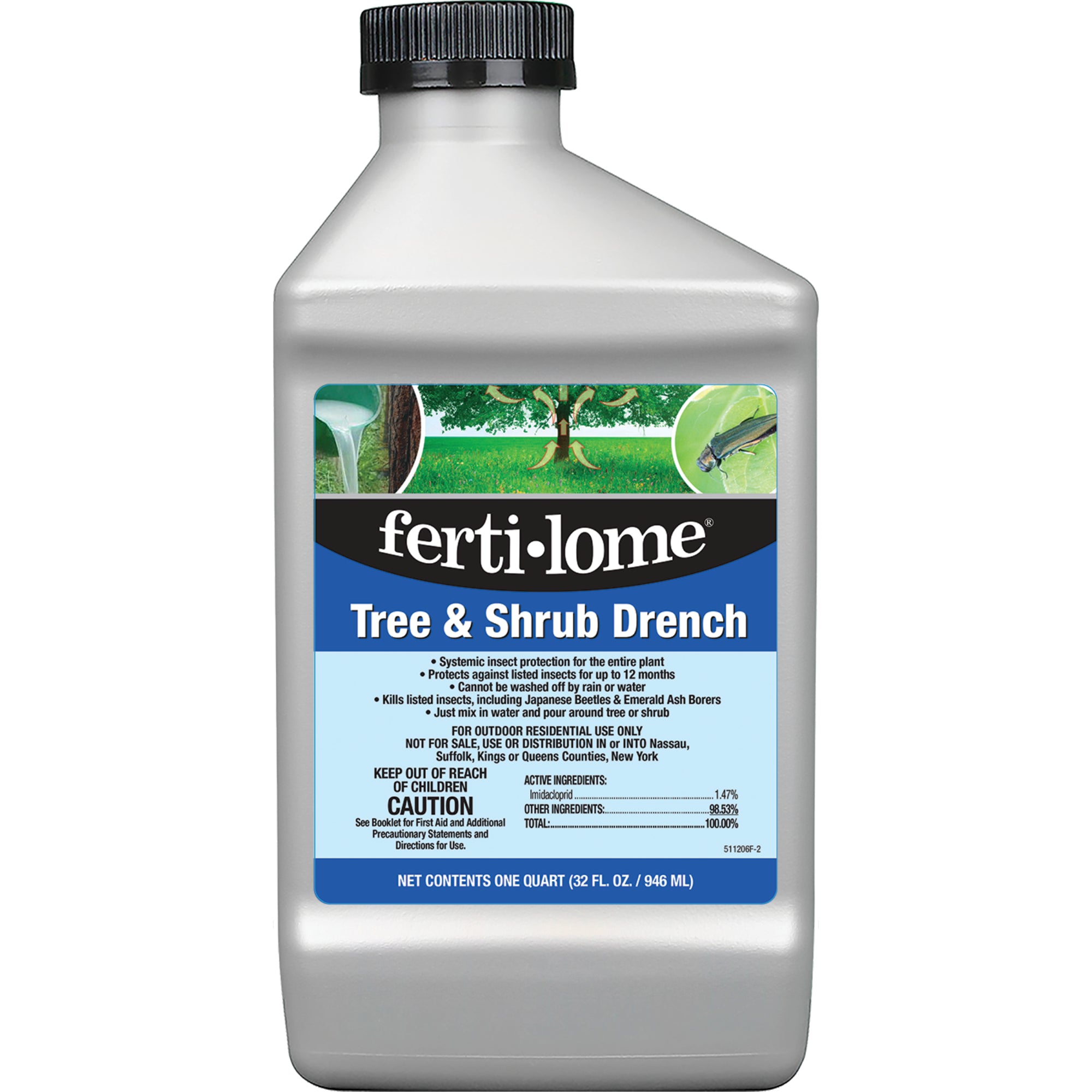 Fertilome Tree & Shrub Systemic 12-Month Insect Protection, 32 fl oz